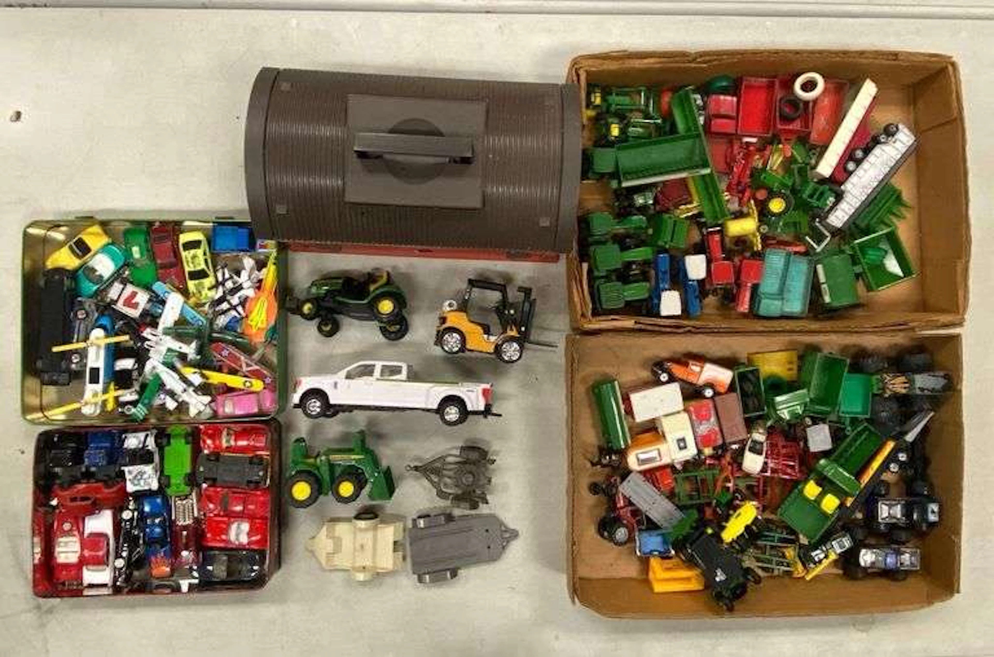 Group of Die-Cast Vehicles and More