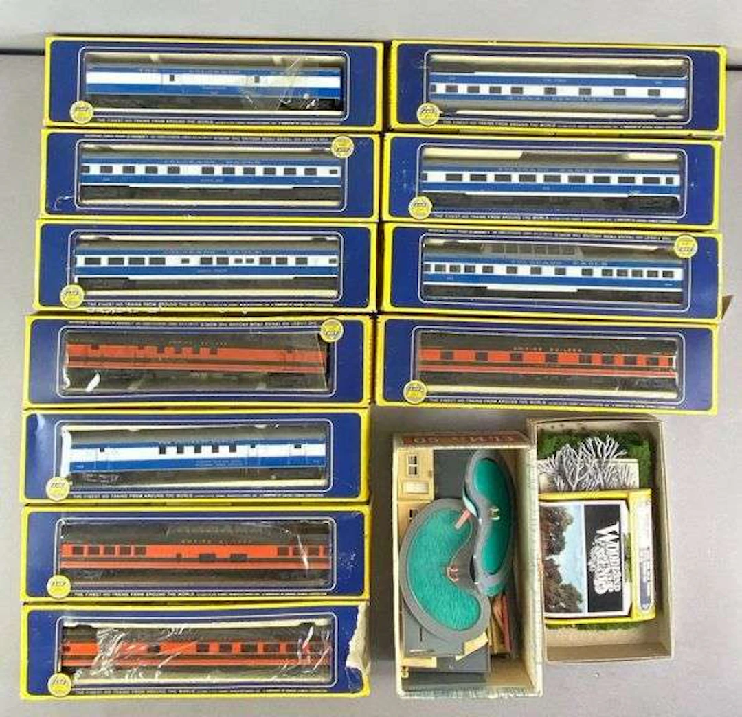 Group of AHM HO Scale Passenger Cars and More