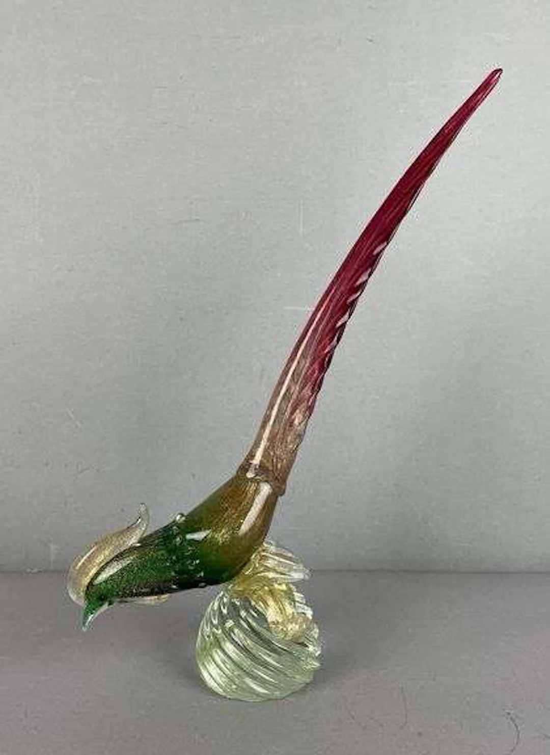 Murano Art Glass Pheasant Figurine