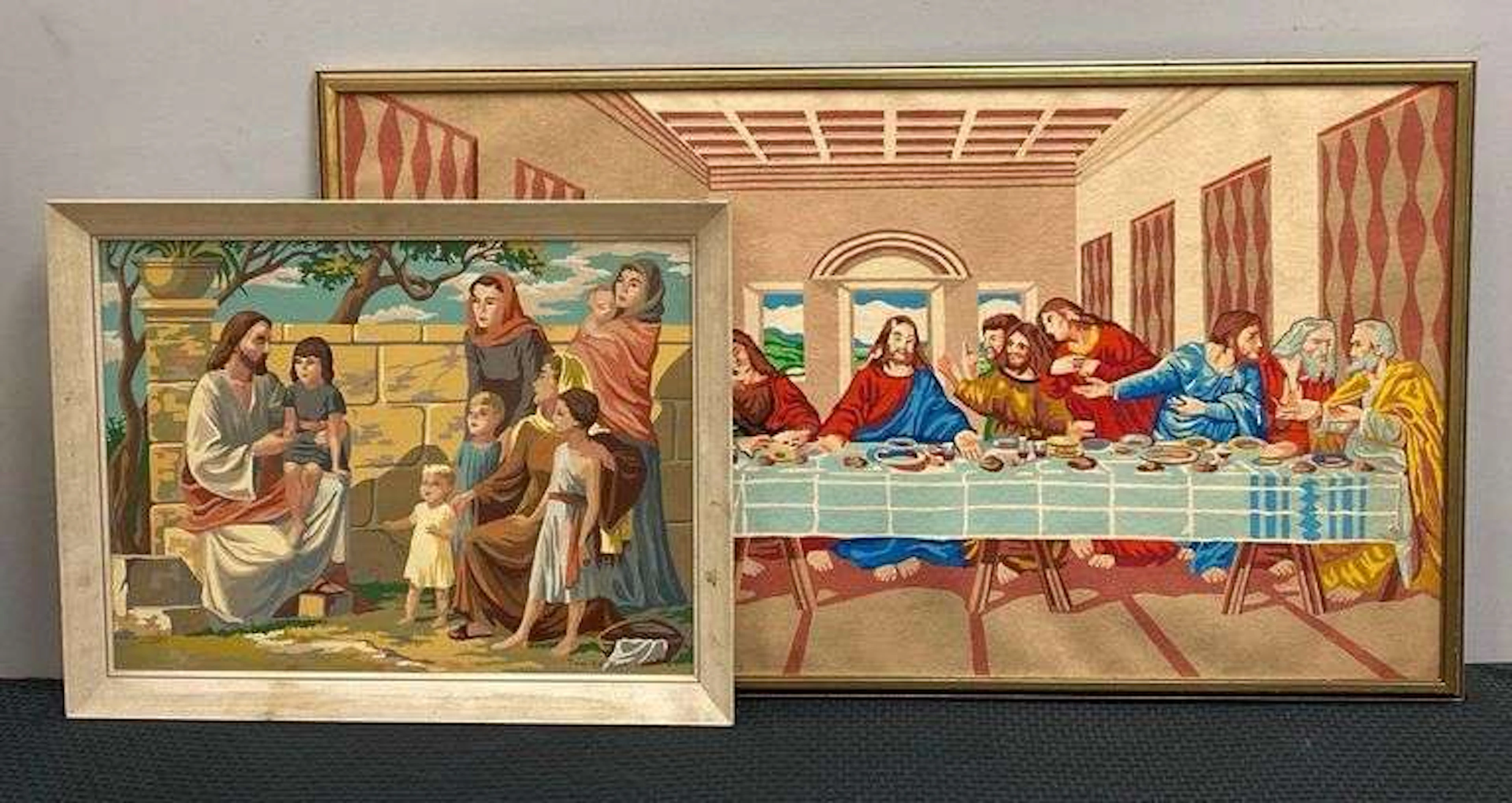 Group of 2 Catholic Oil Paintings