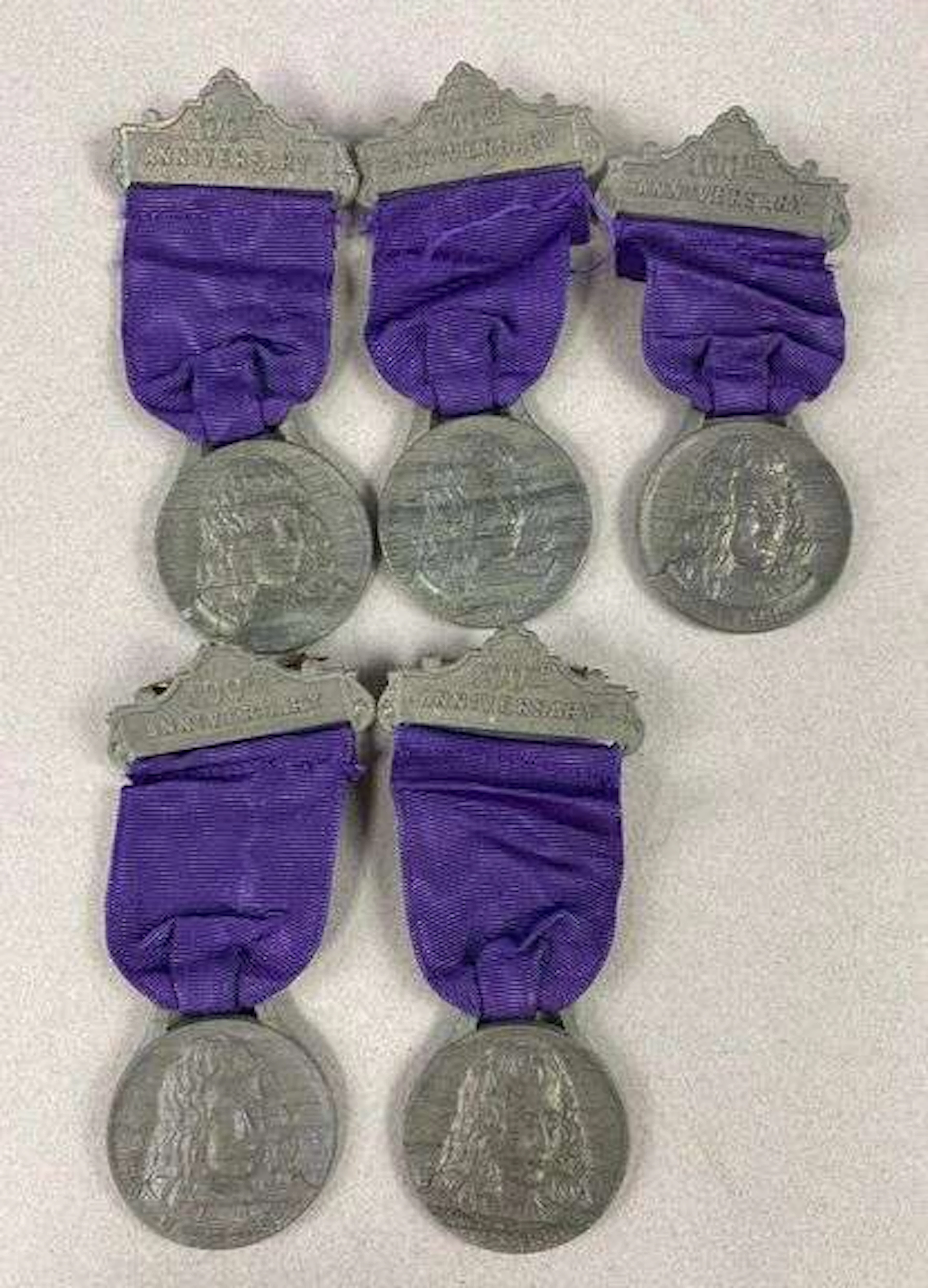 Group of 5 Vintage 1952 Lasalle, Illinois Centennial Medals