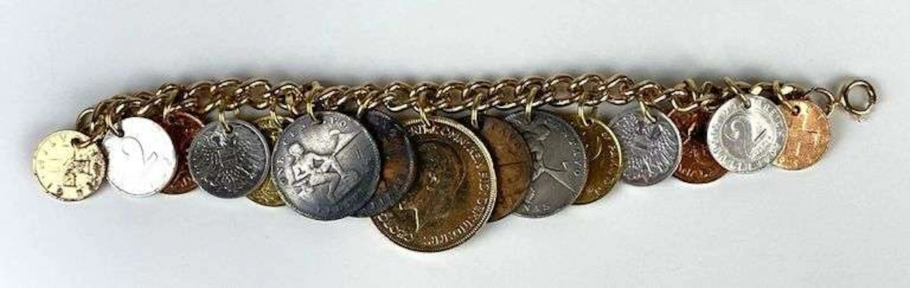 Assorted Coin Charm Bracelet