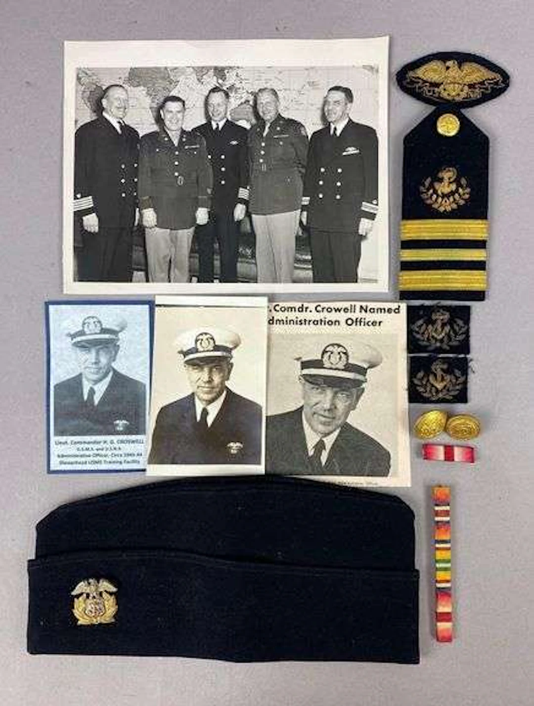 Group of Assorted Named WW2 Merchant Marine Officer Items