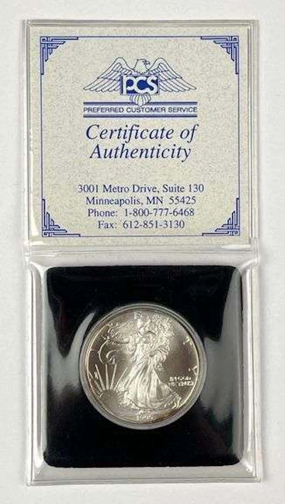 1995 US $1 American Silver Eagle 1 oz Fine Silver Coin