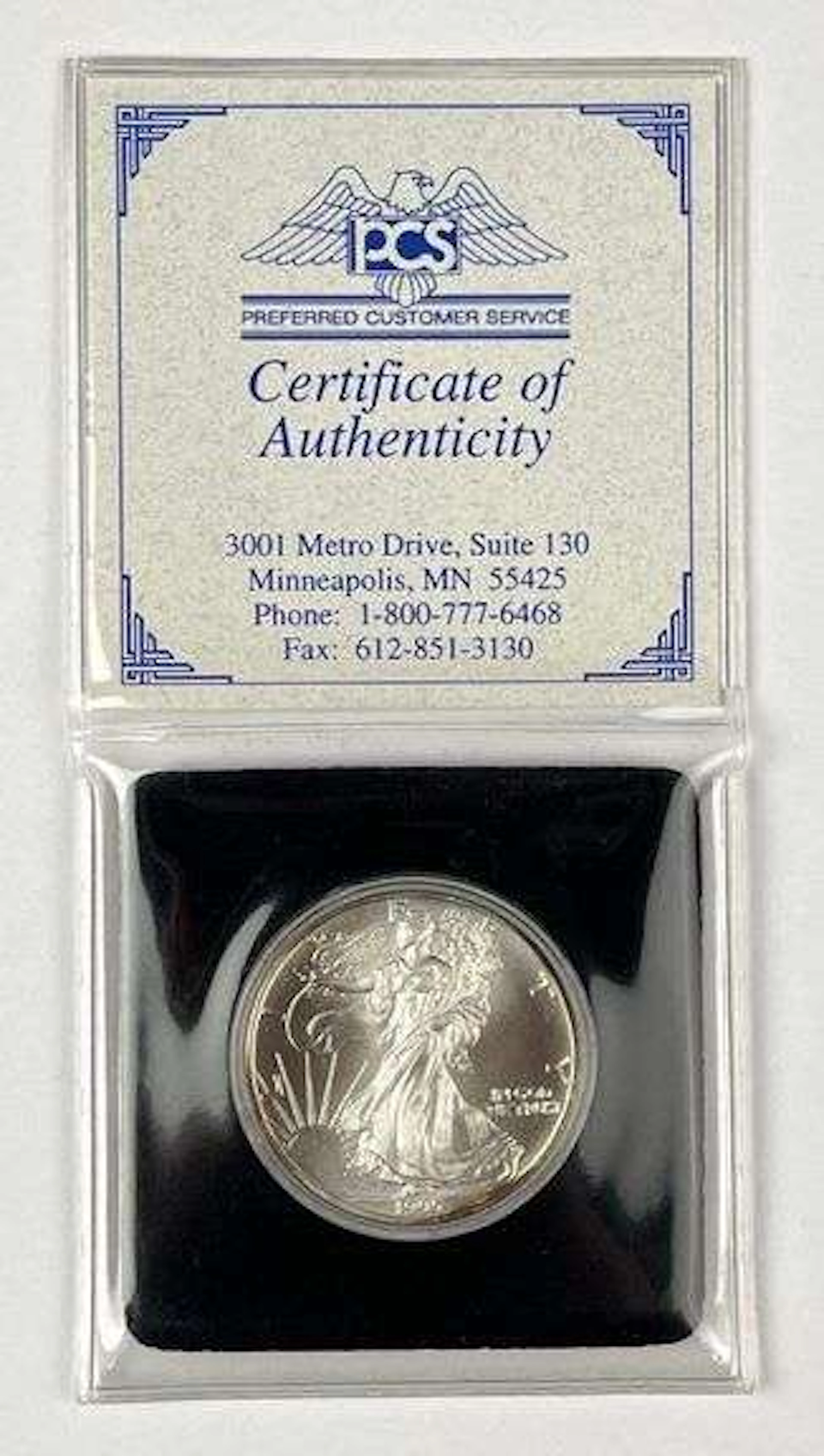 1995 US $1 American Silver Eagle 1 oz Fine Silver Coin