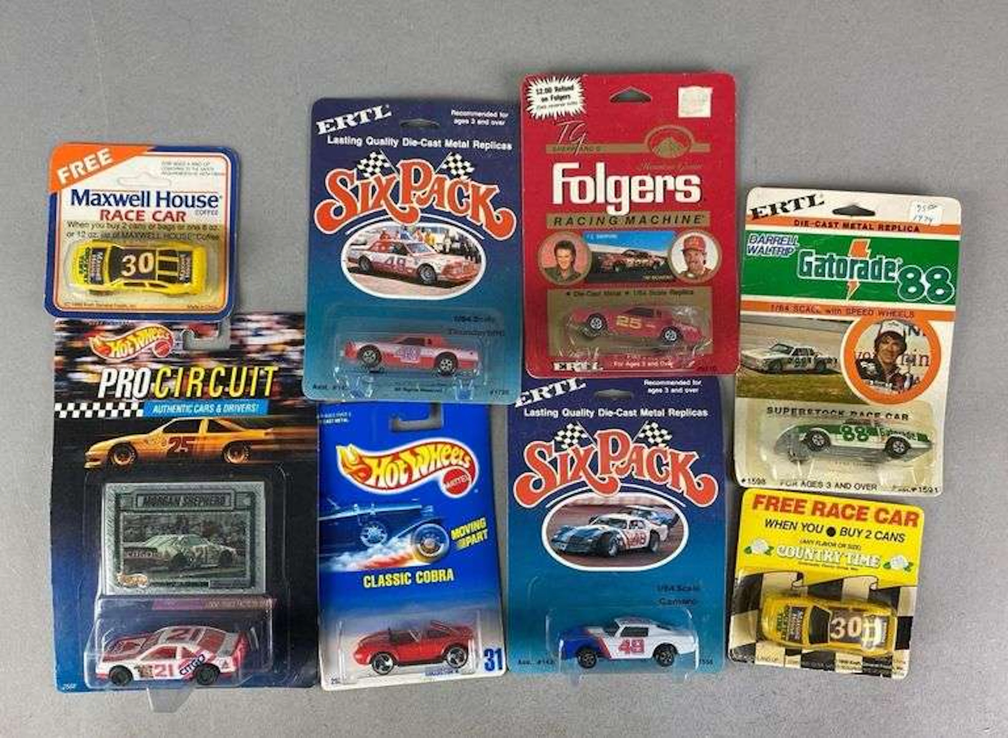 Group of Die-Cast Racing Cars