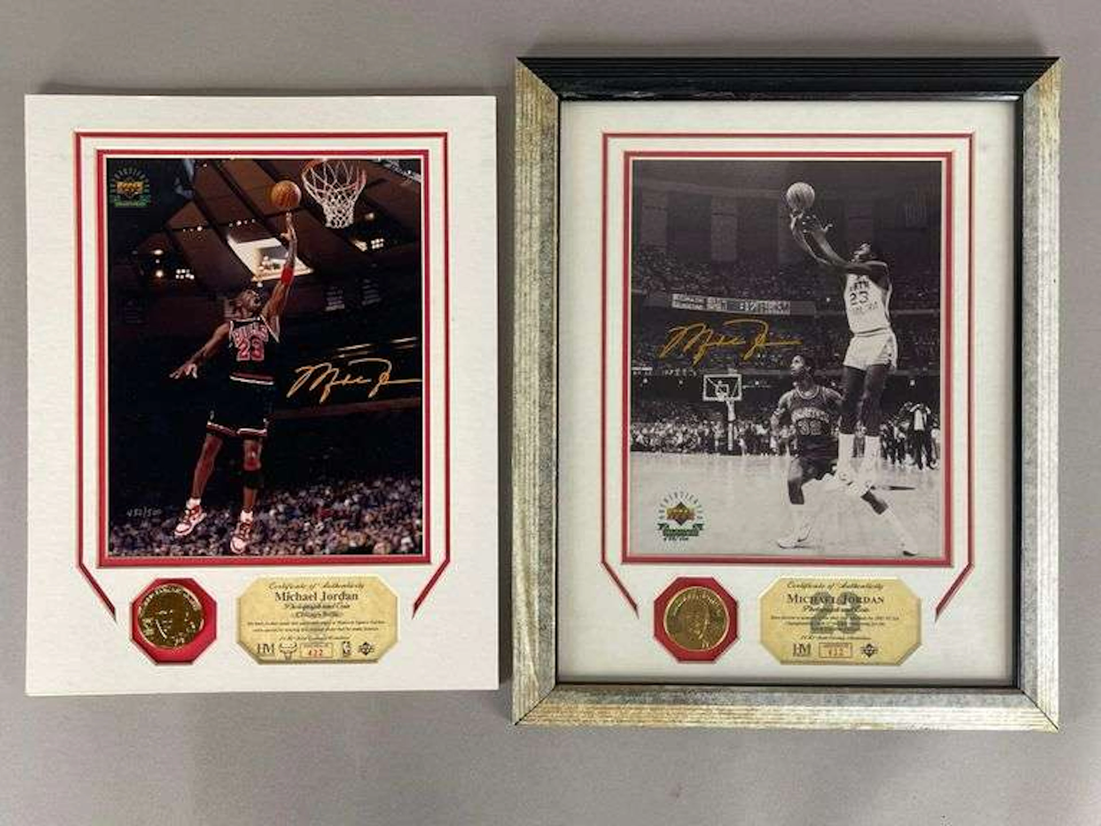 2 - Michael Jordan Upper Deck Highland Mint Photos and Coins
