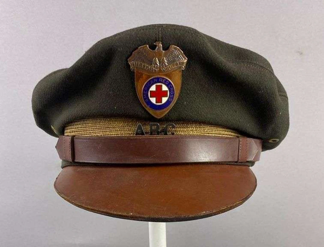WW2 Red Cross Military Welfare Crusher Cap