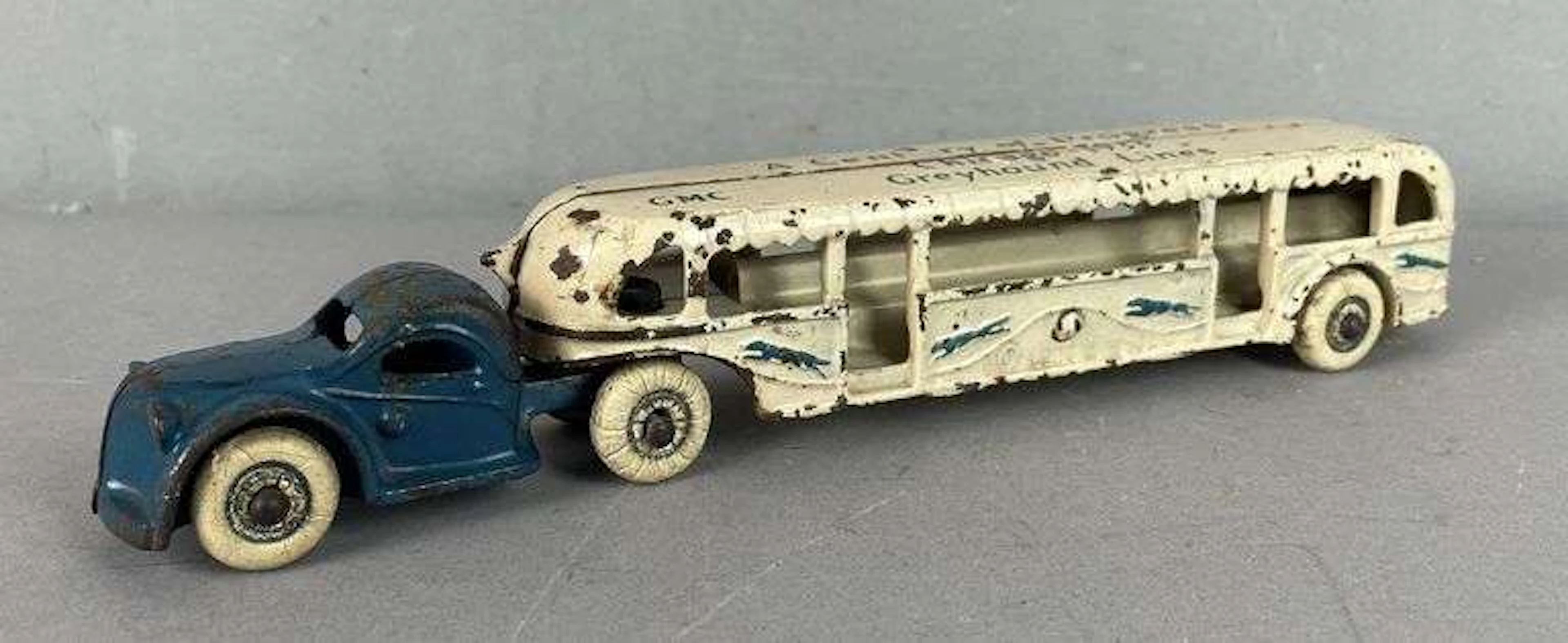 1933 Arcade Chicago Worlds Fair Cast Iron Greyhound Lines Vehicle