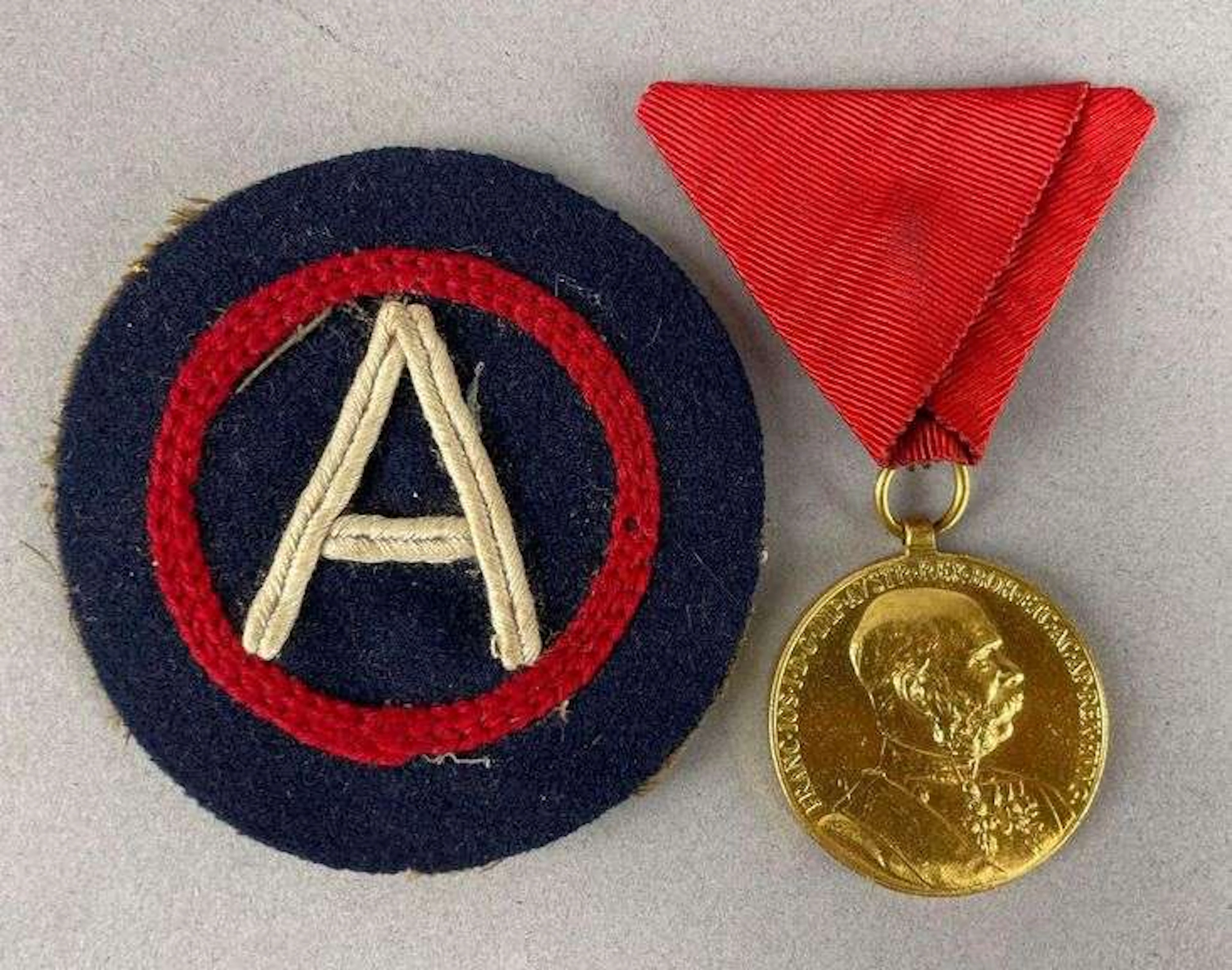 WW1 U.S. 3rd Army Patch with Austrian Medal