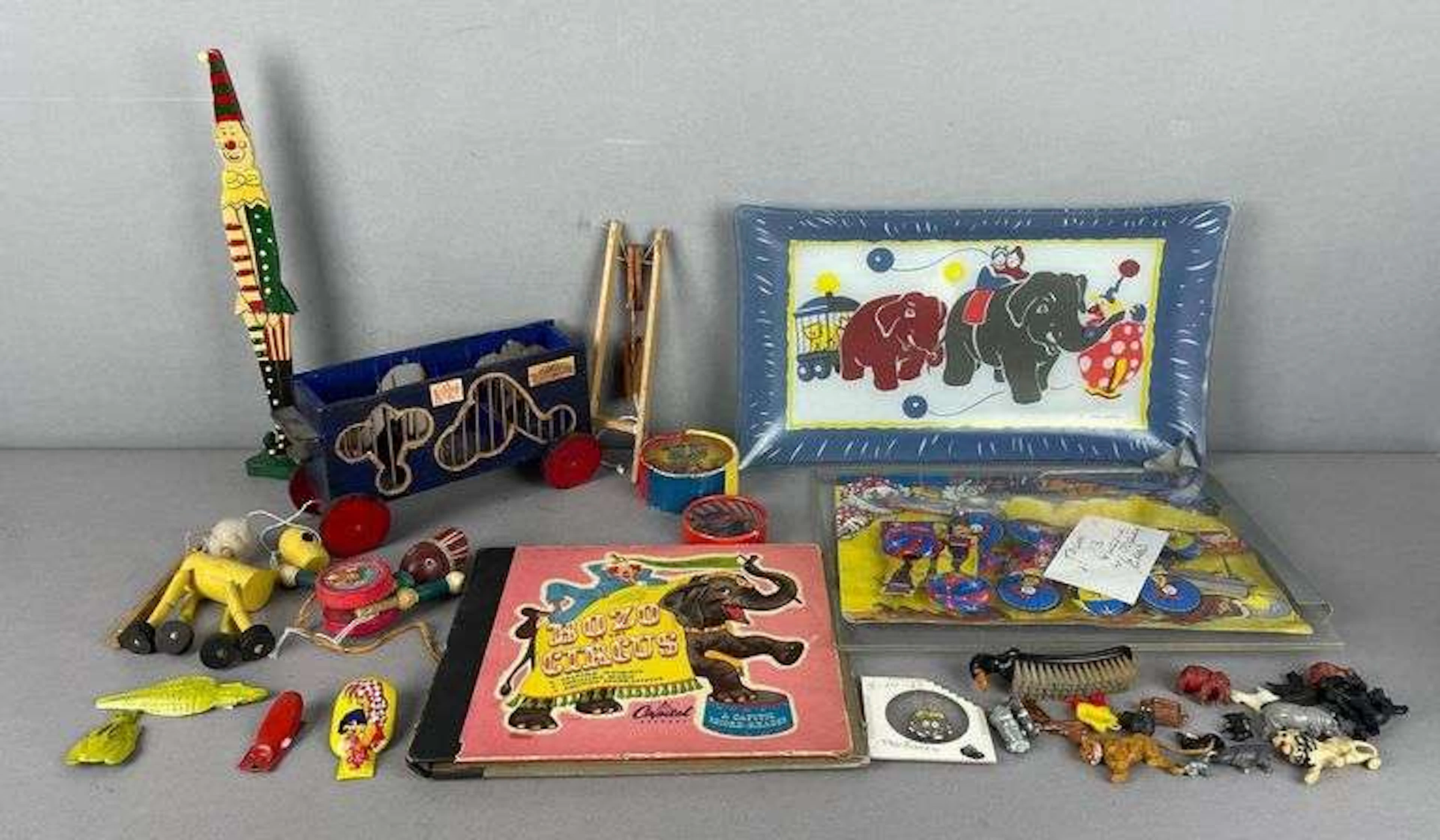 Group of Vintage Circus Toys and More