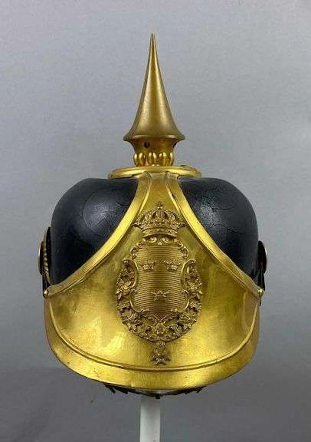Antique 1881 Swedish Royal Dragoons NCO Spiked Cavalry Helmet