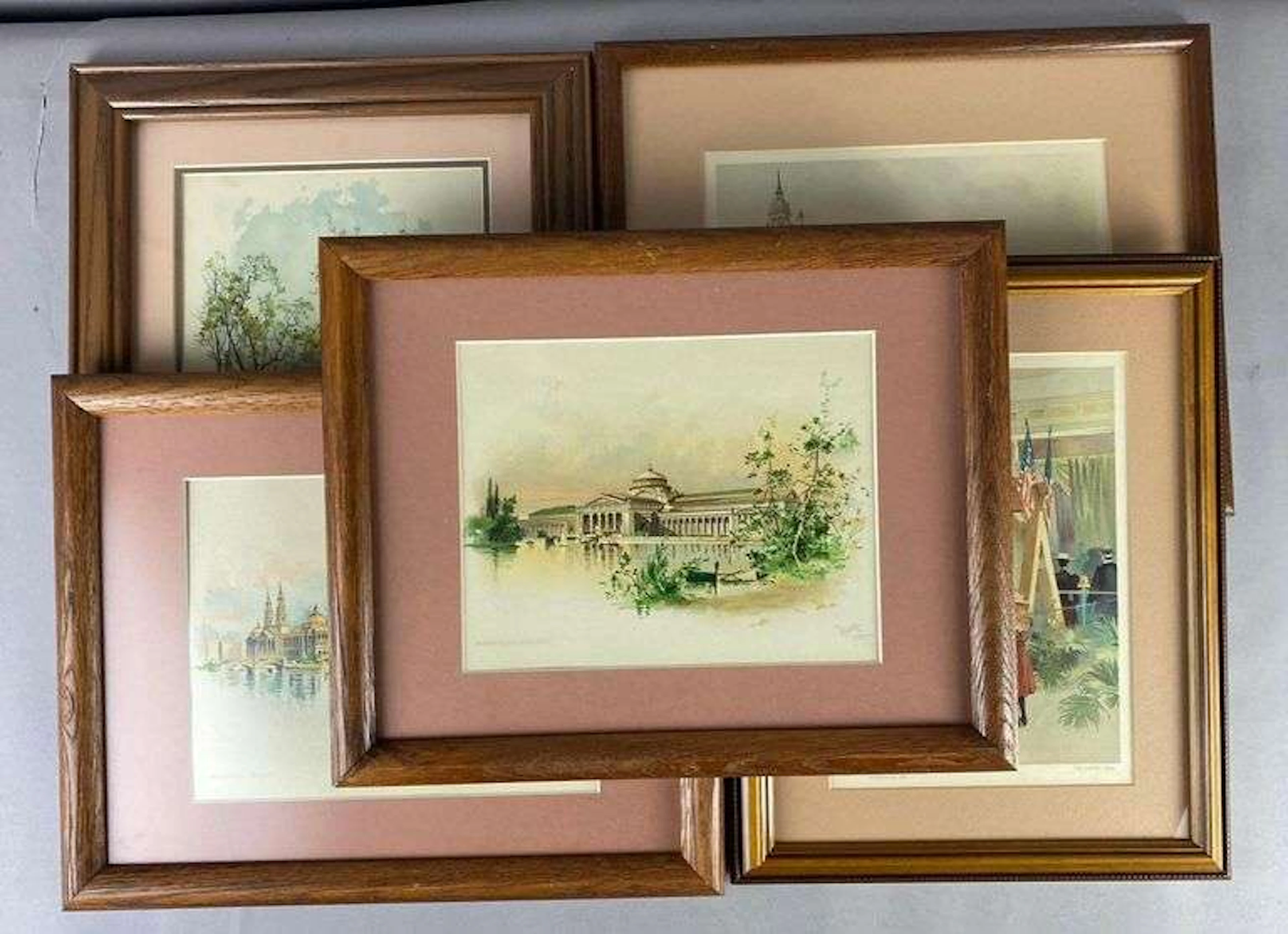 Group of Vintage Framed Lithographs prints