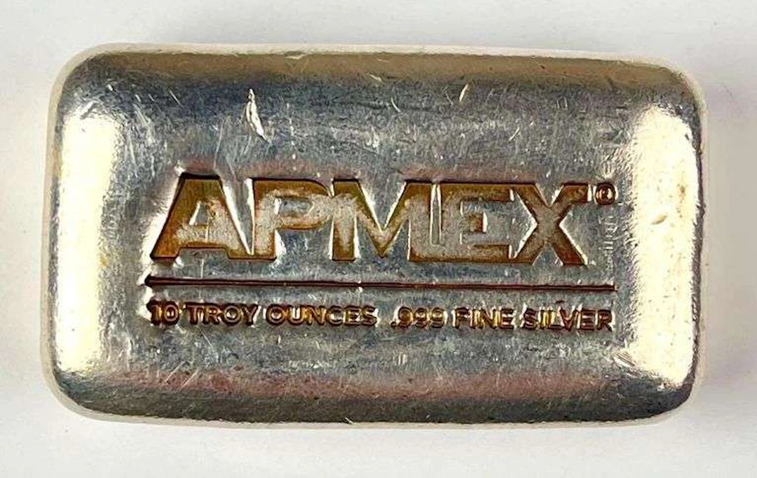 APMEX 10 oz .999 Fine Silver Ingot/ Bar