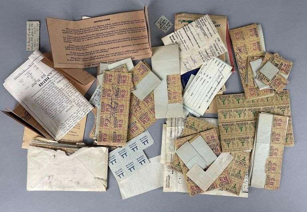 Group of WW2 Gas Ration Stamps