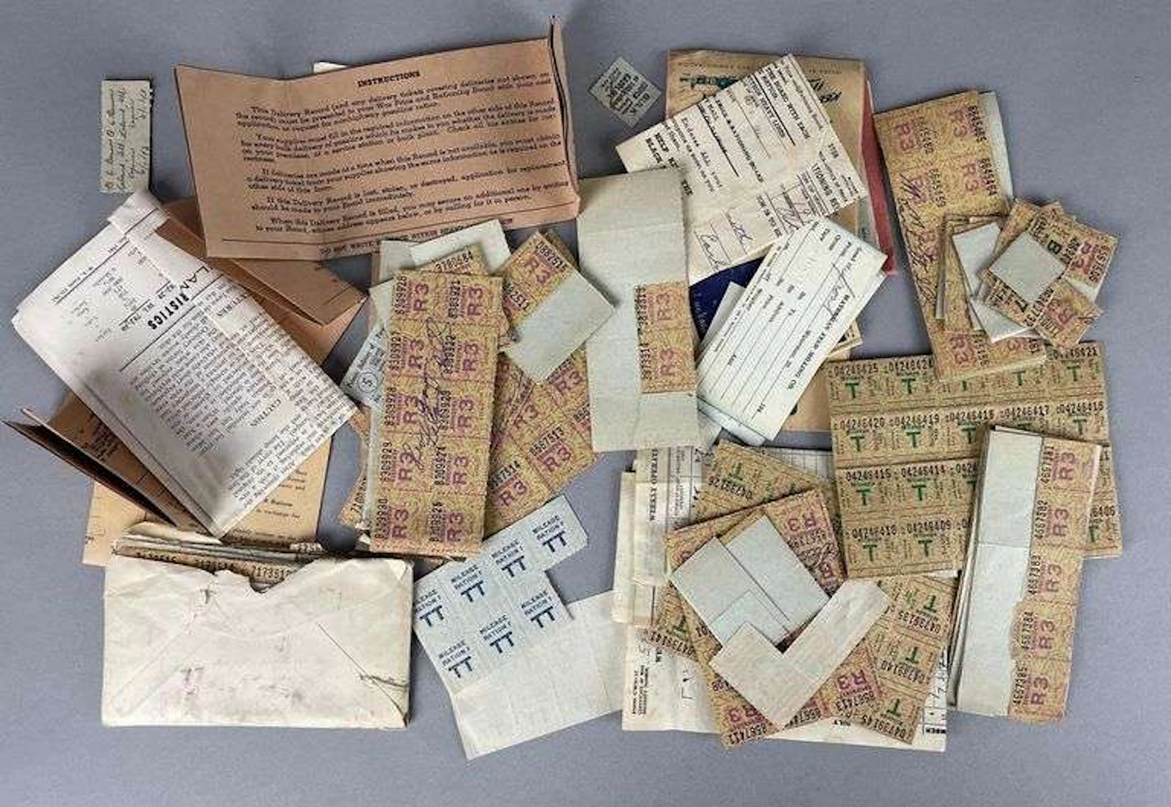 Group of WW2 Gas Ration Stamps