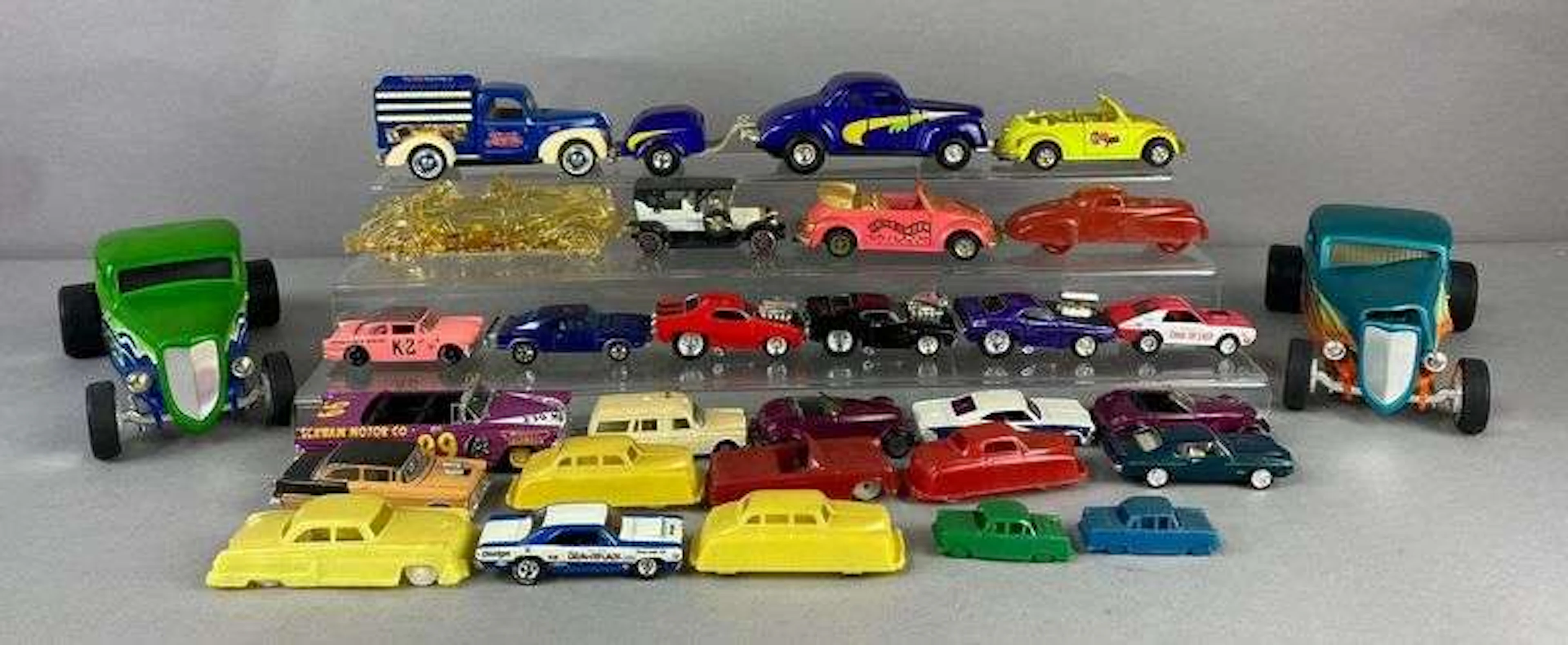 Group of Assorted Hot Rods Die-Cast Vehicles and More