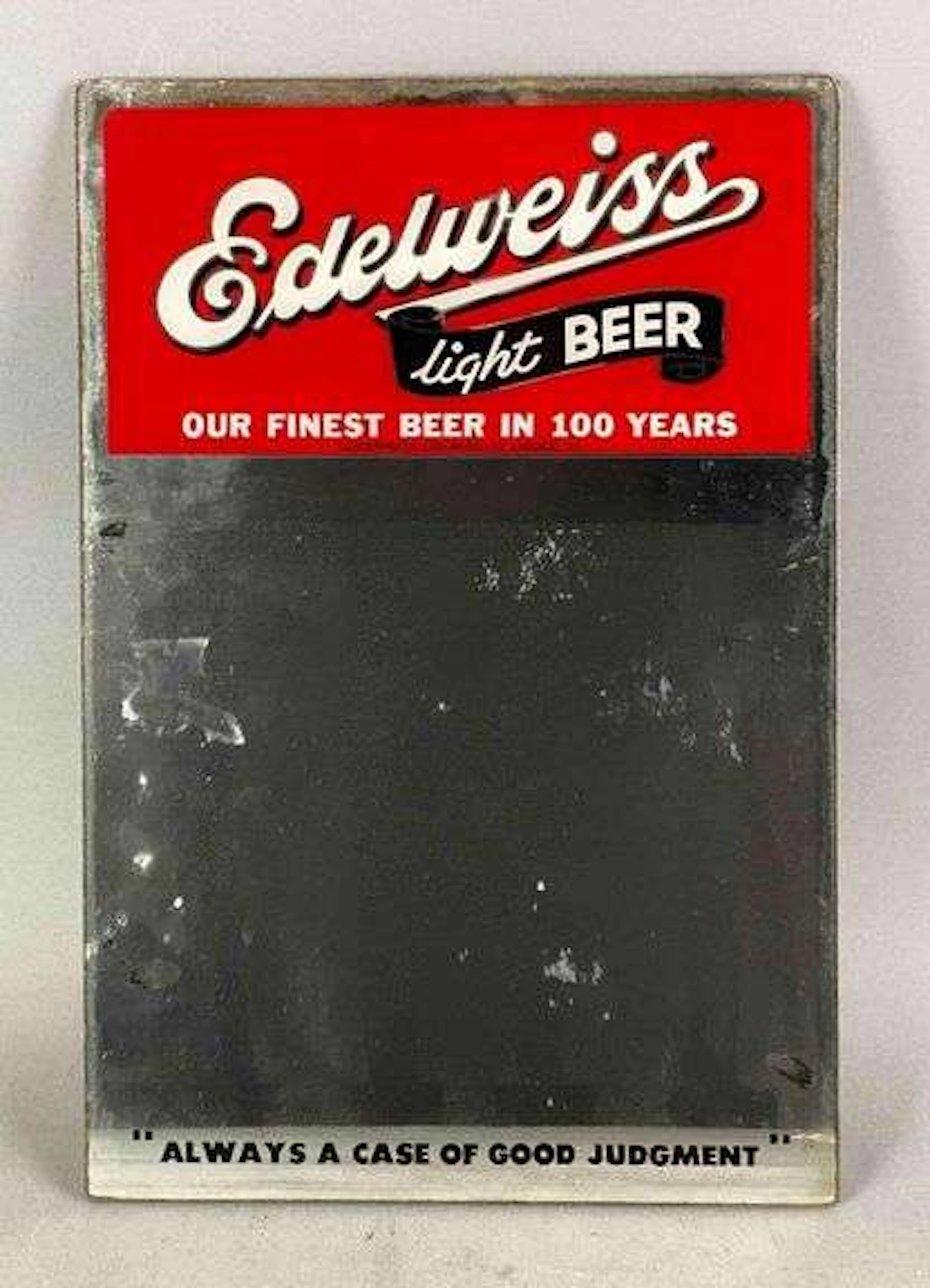 Antique Edelweiss Beer Advertising Mirror