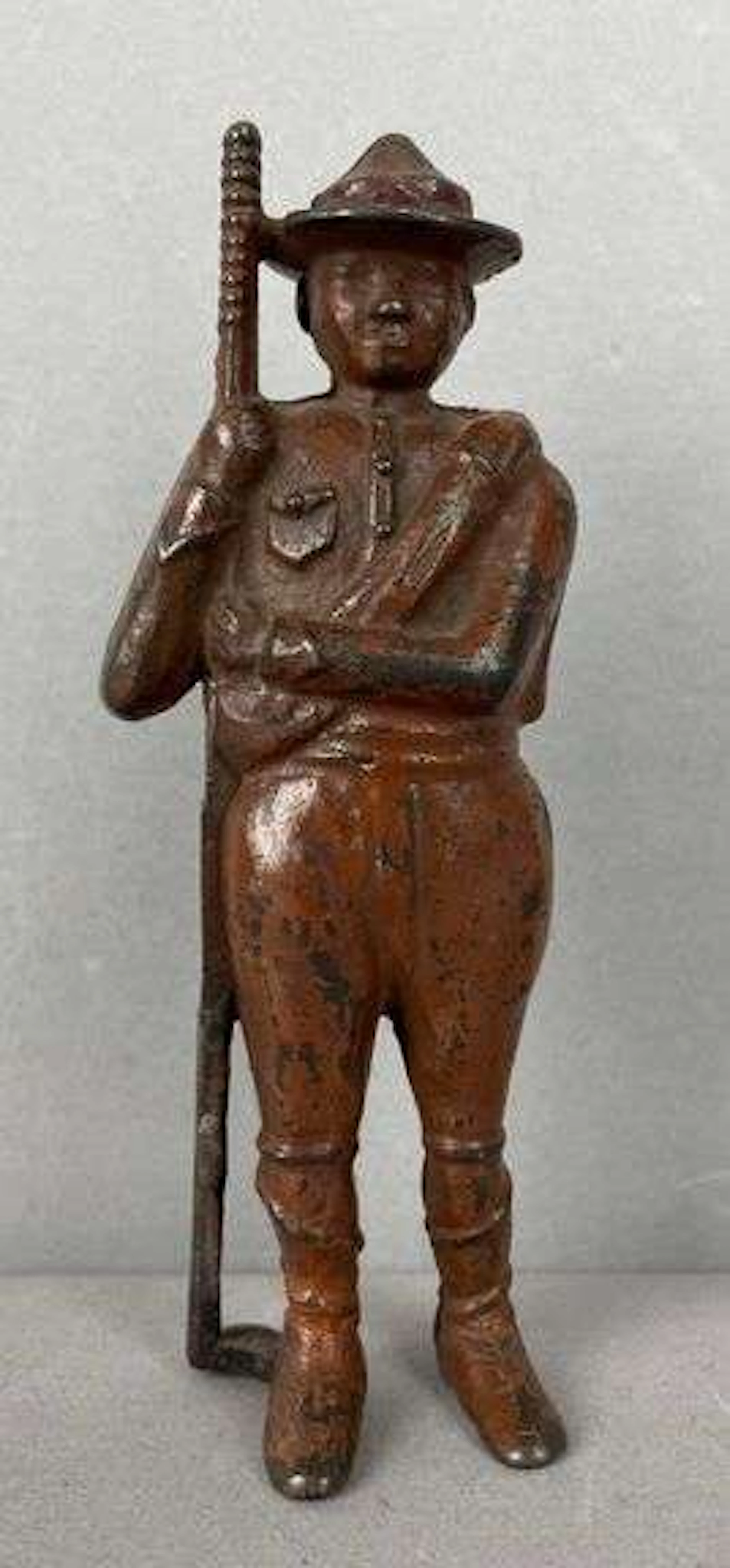 1910s AC Williams Cast Iron Boy Scout Bank