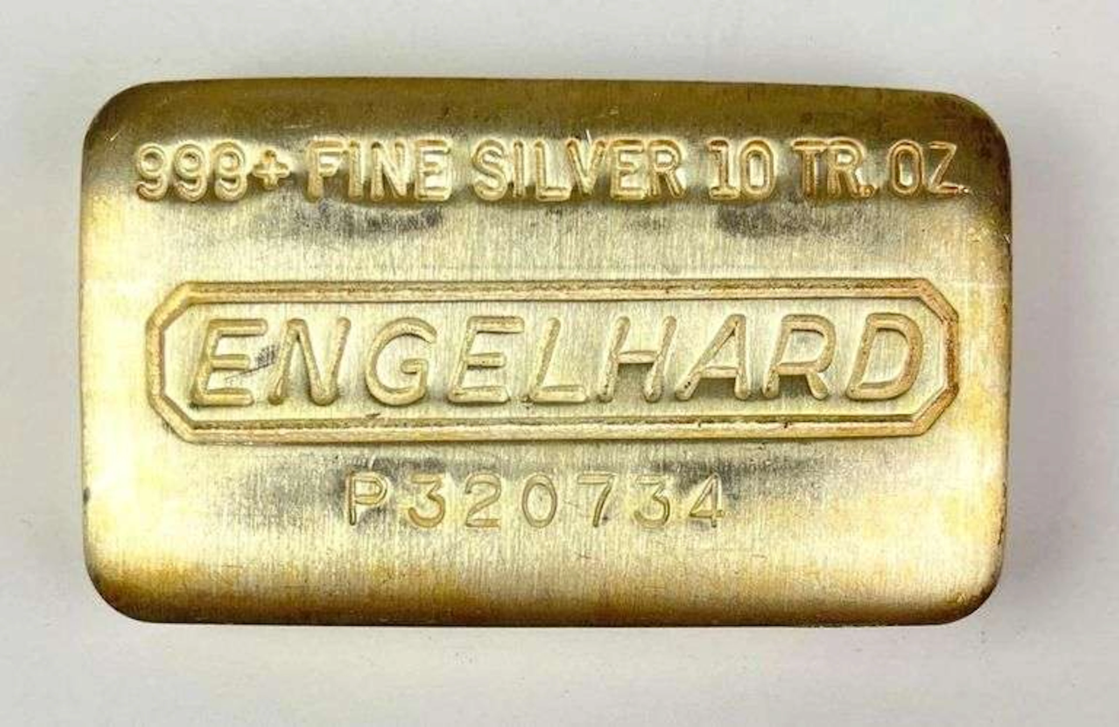 Engelhard 10 oz 999 Fine Silver Ingot/ Bar