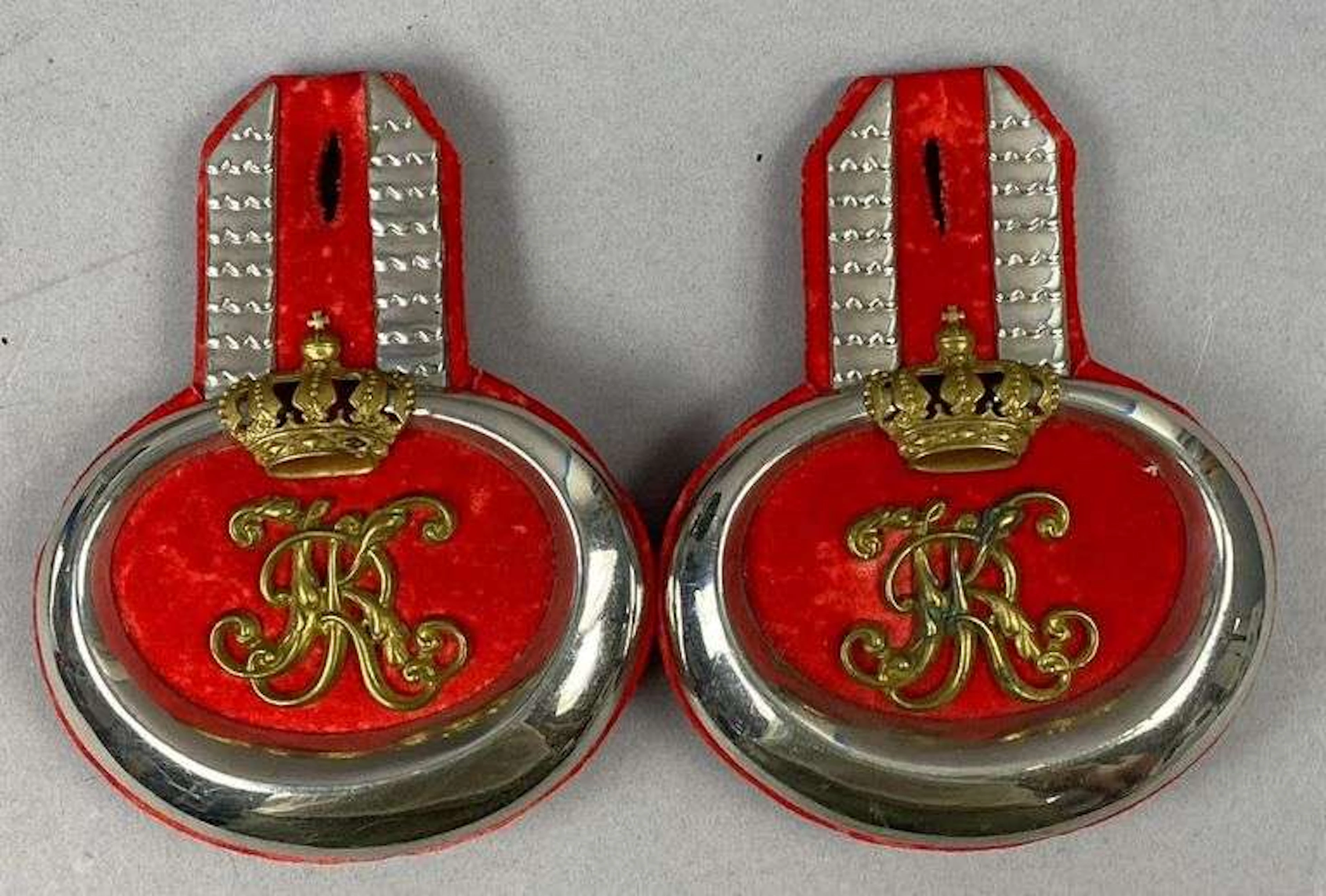 Pair of Antique 19th Wurttemberg Uhlan Banjo Boards