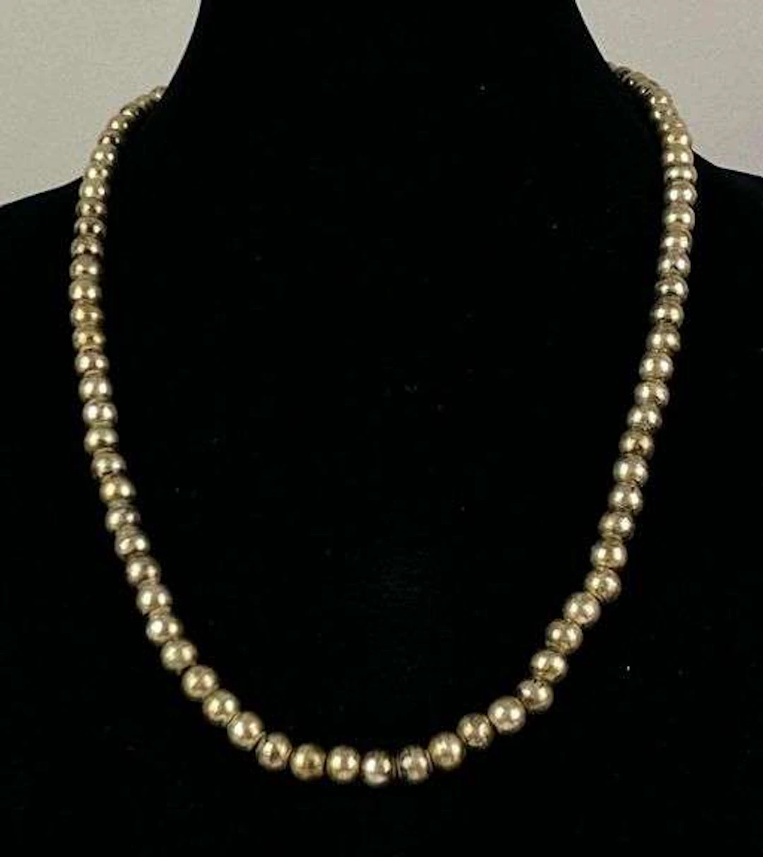 Mexican Sterling Silver Beaded Necklace