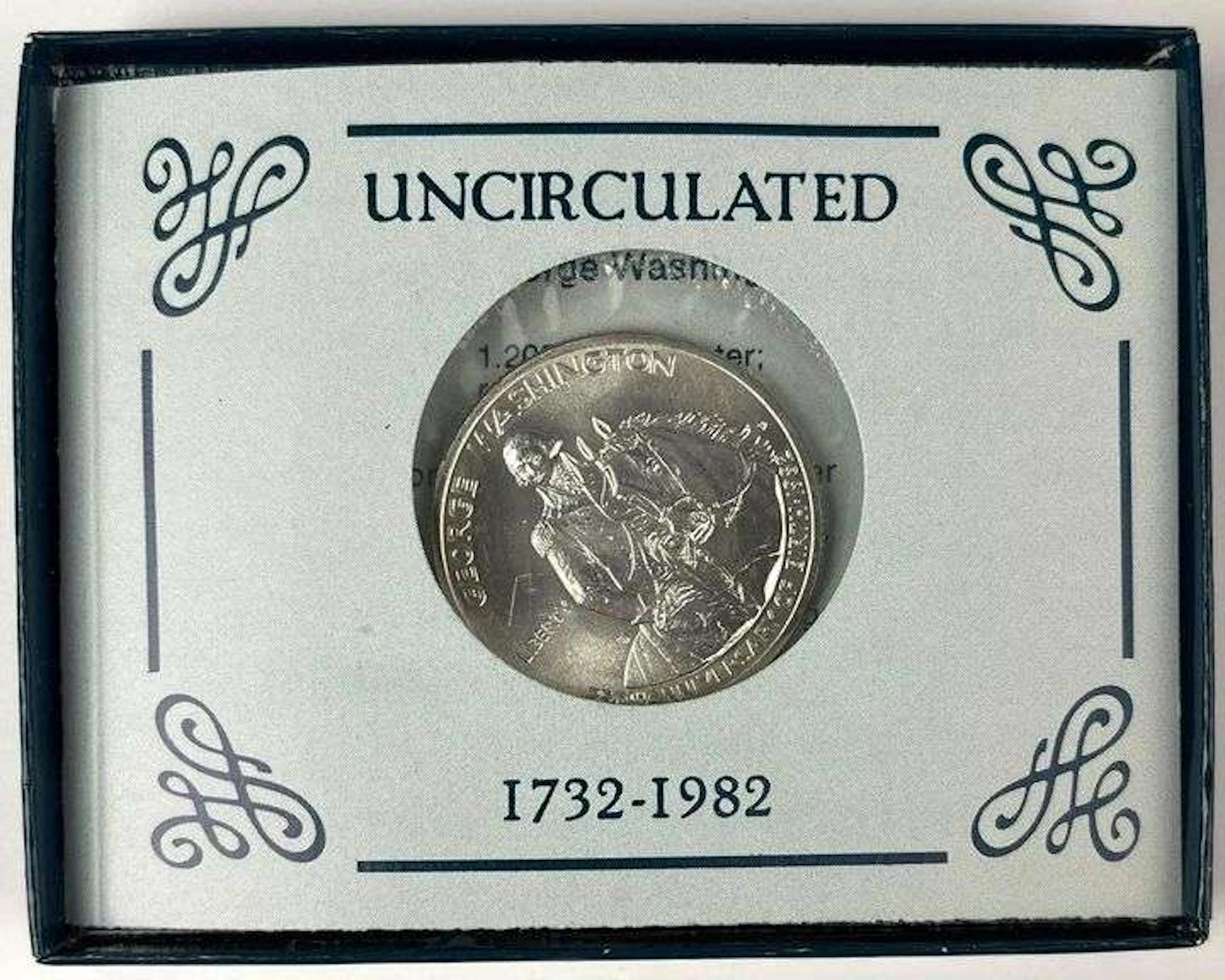 1982 US Mint George Washington 90% Silver Commemorative Half Dollar Proof Coin