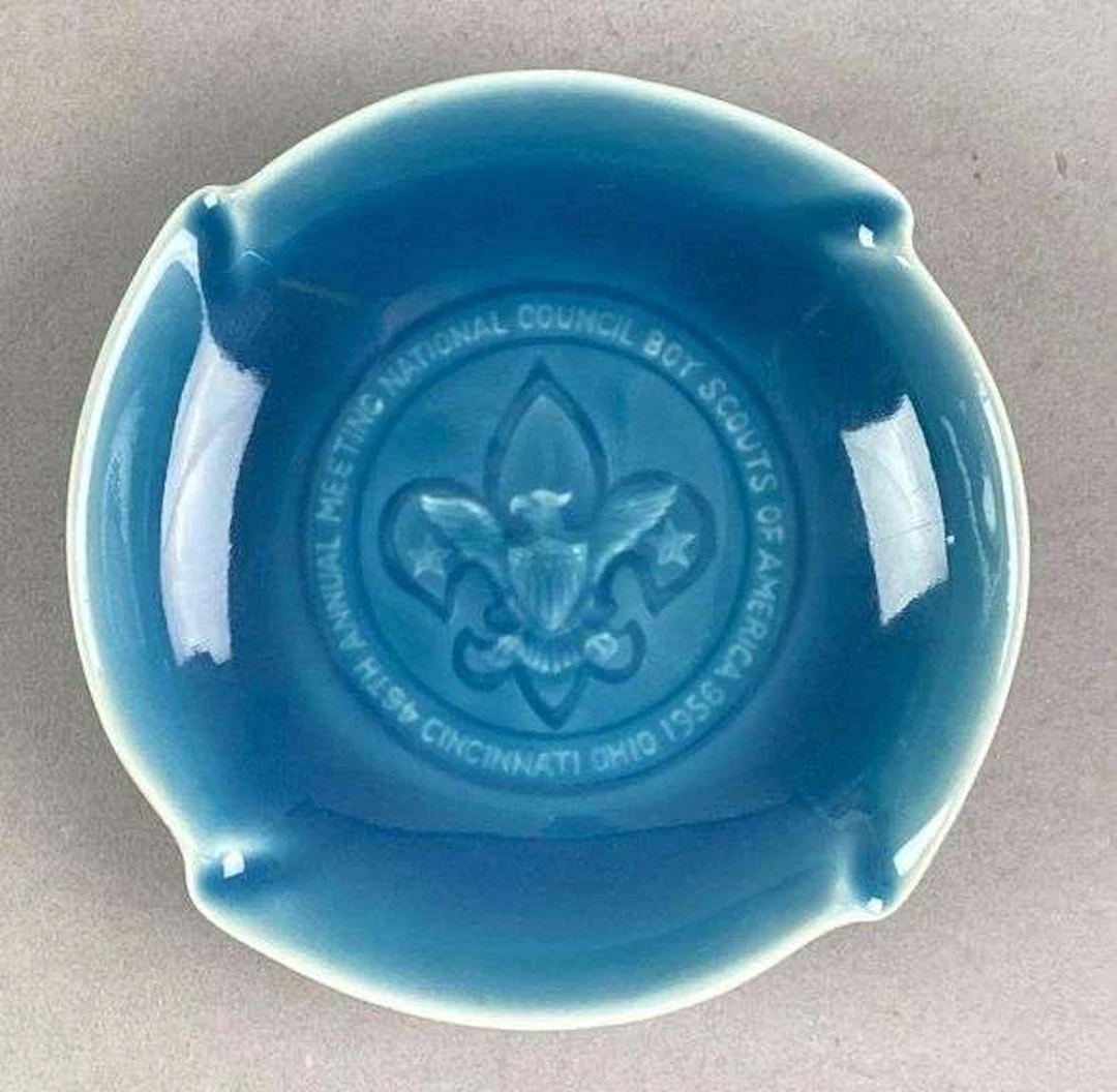 1956 Rookwood Pottery 46th Annual BSA National Council Meeting Pottery Ashtray
