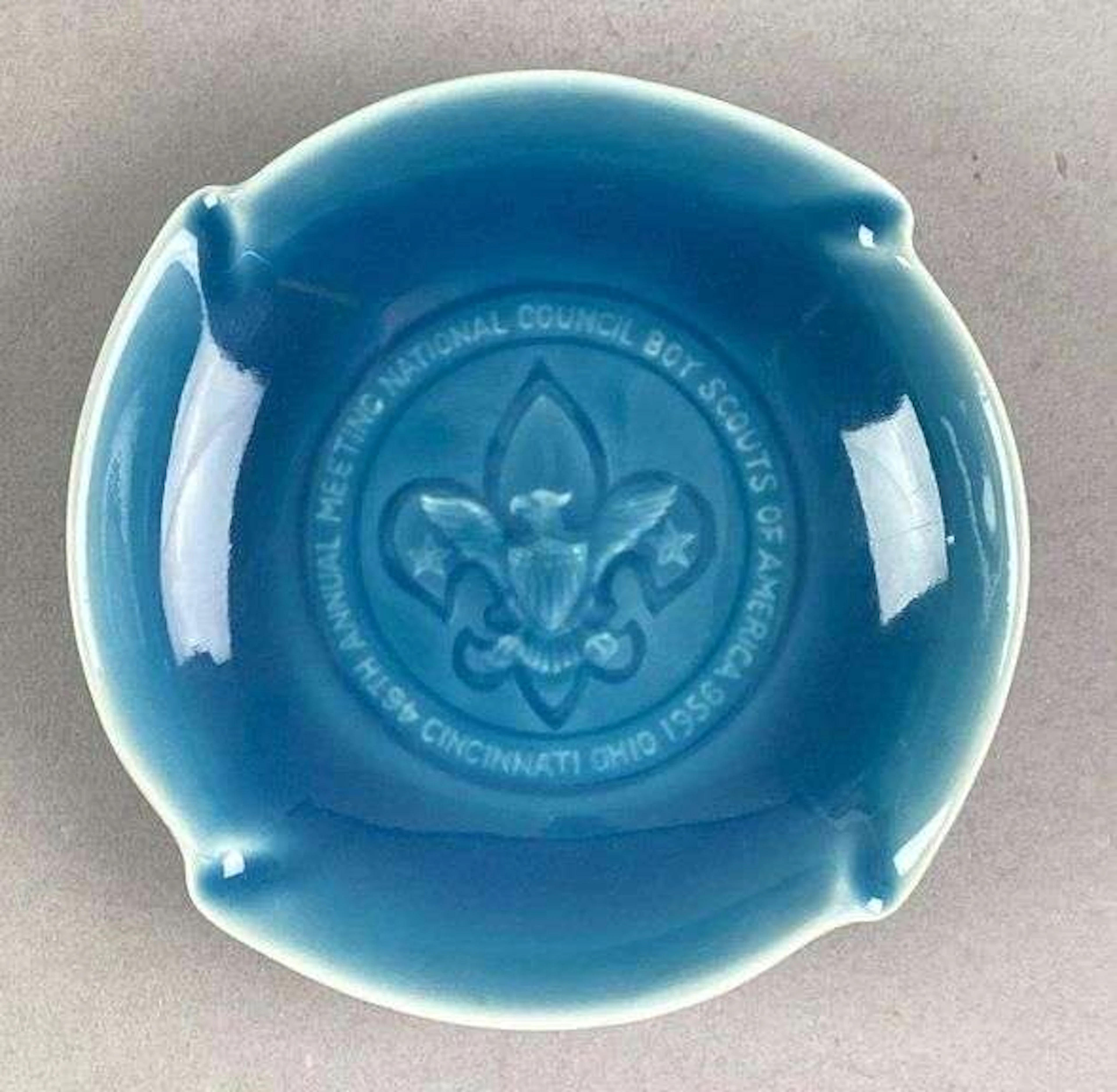 1956 Rookwood Pottery 46th Annual BSA National Council Meeting Pottery Ashtray