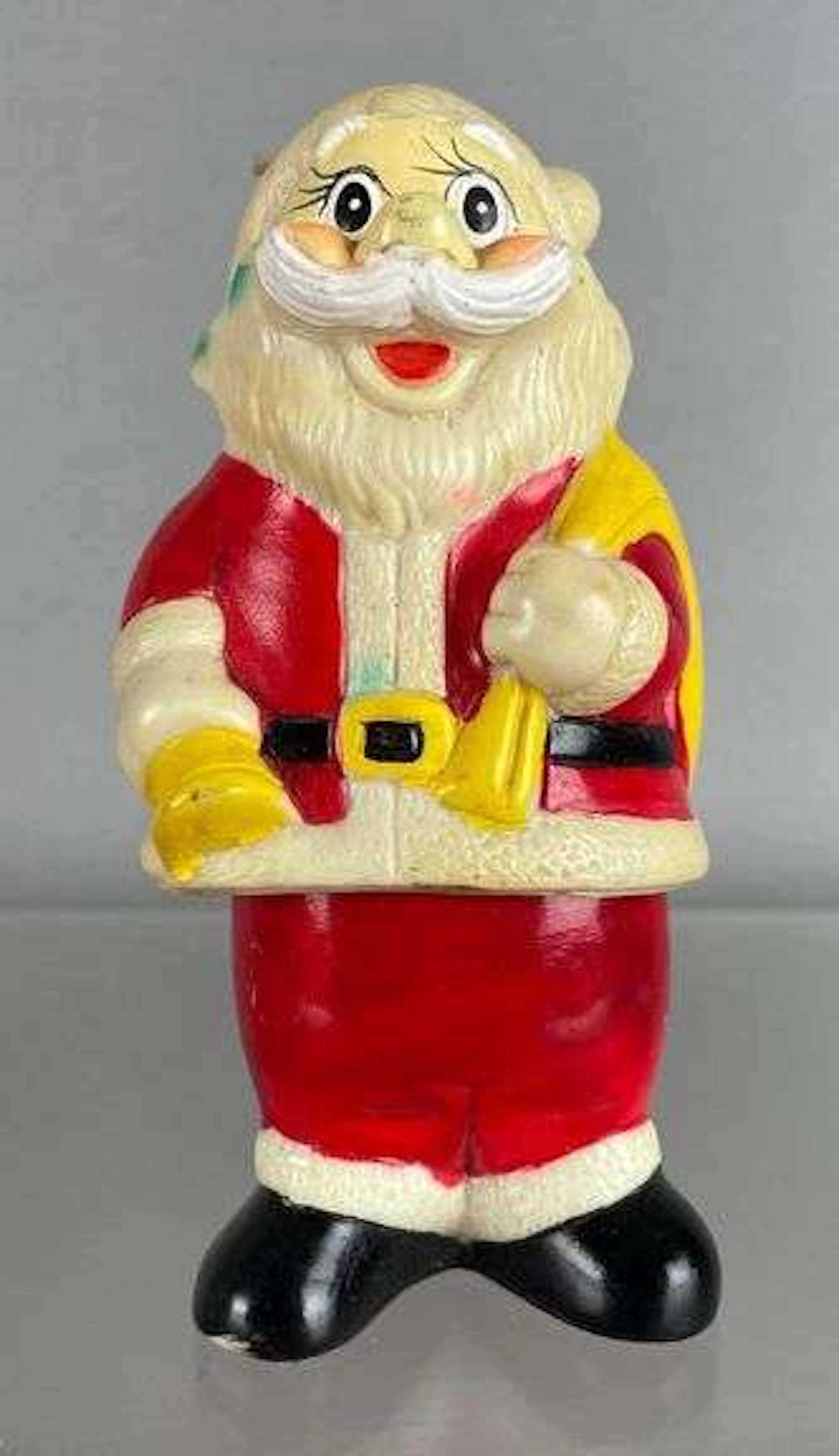 Vintage Plastic Wind-Up Santa Claus Toy