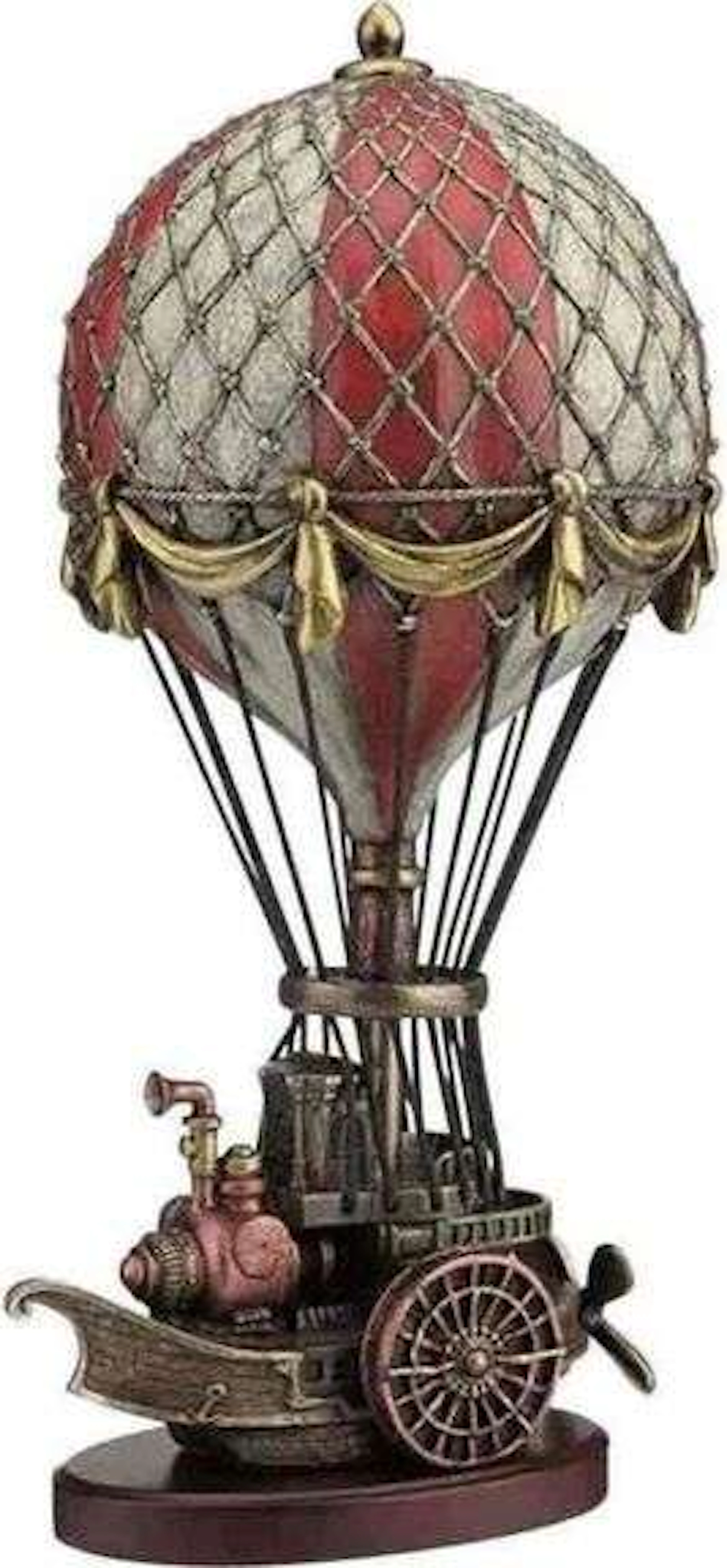 Veronese Design Steampunk Hot Air Balloon Resin Figurine