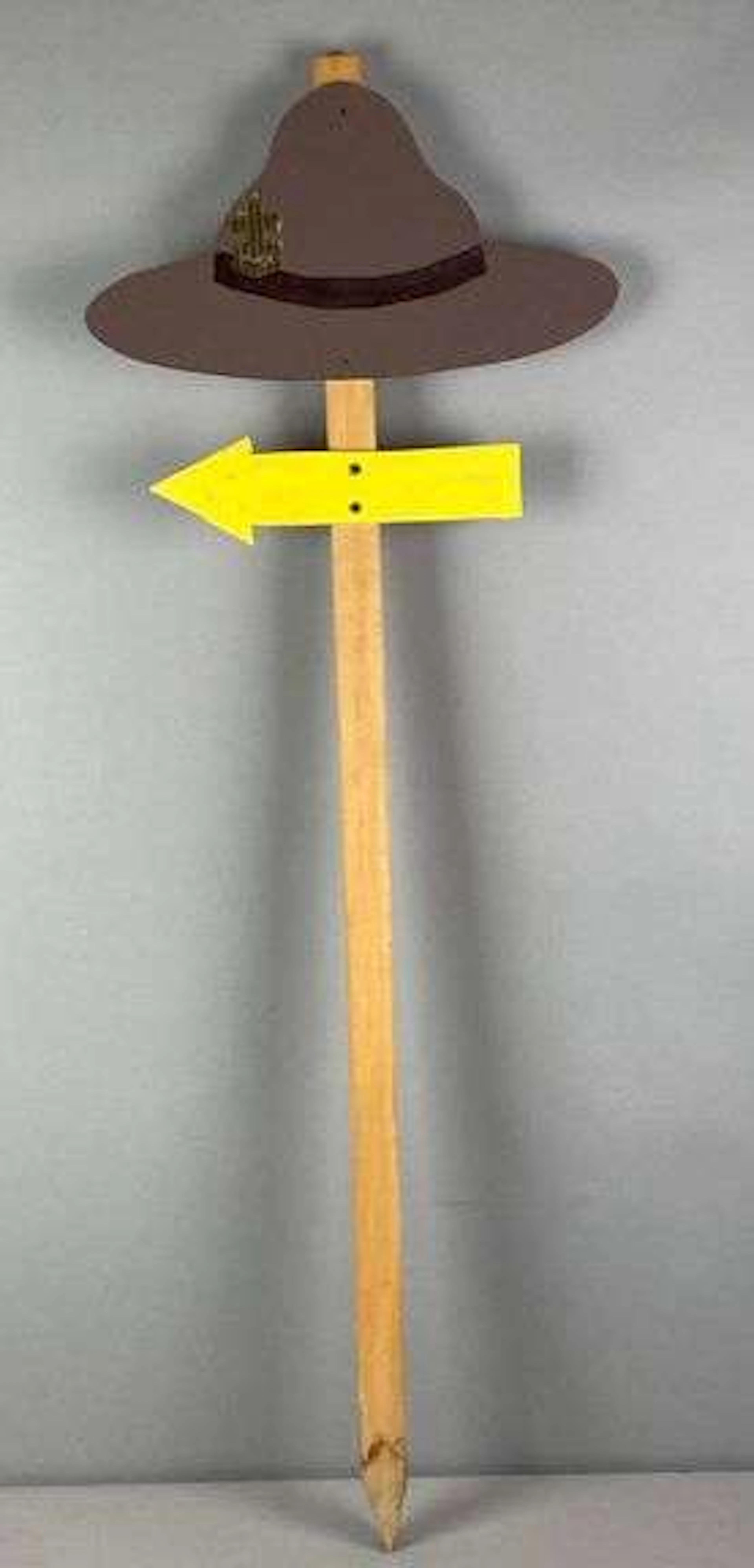 Vintage Handmade Scout Hat Directional Sign