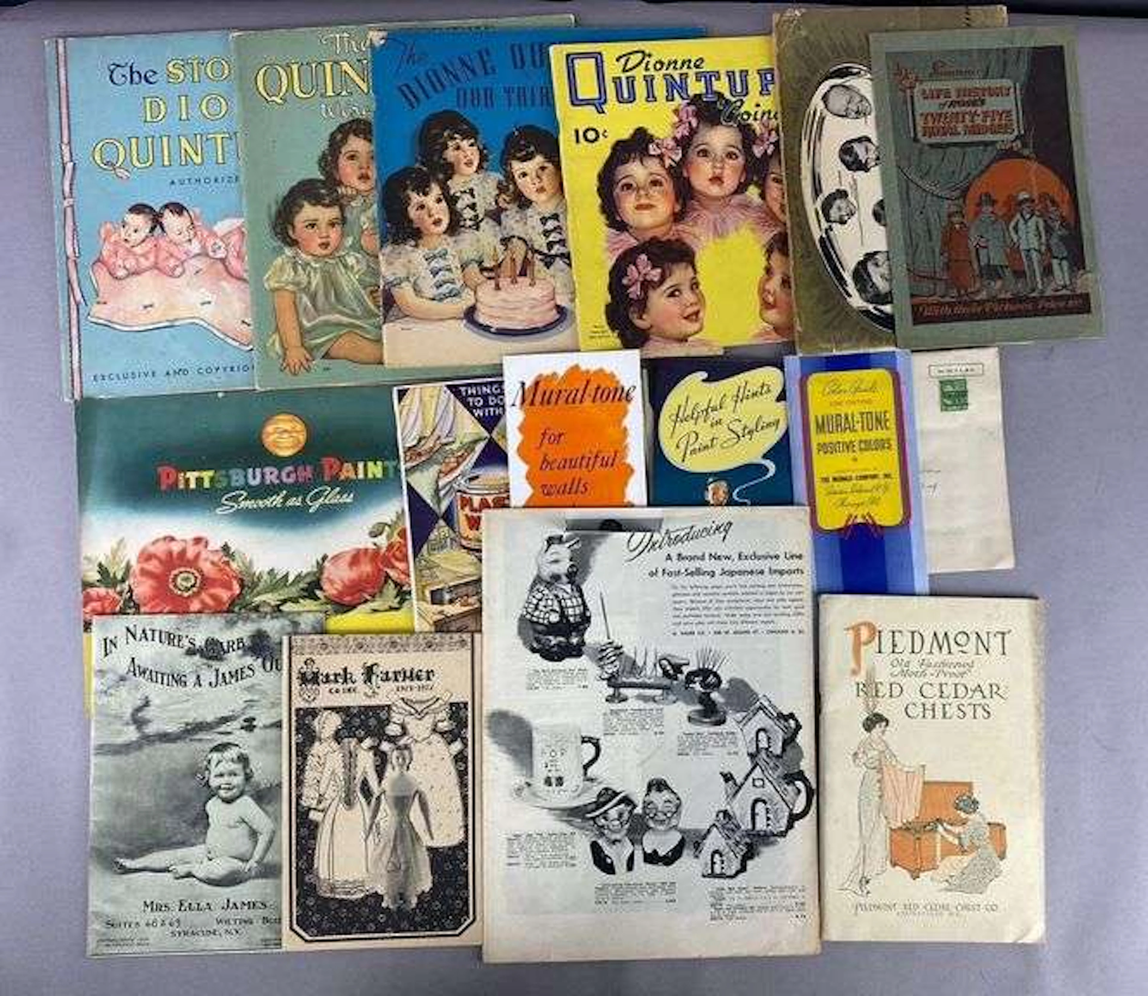 Group of 1930’s Dionne Quintuplets Booklets and More