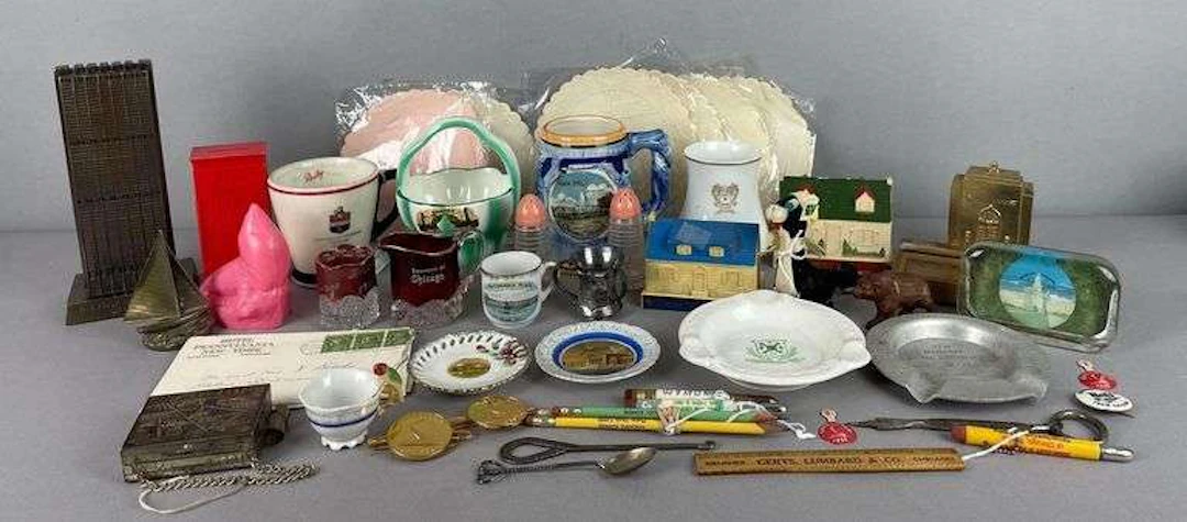 Group of 1933/34 Chicago Worlds Fair Souvenirs and More