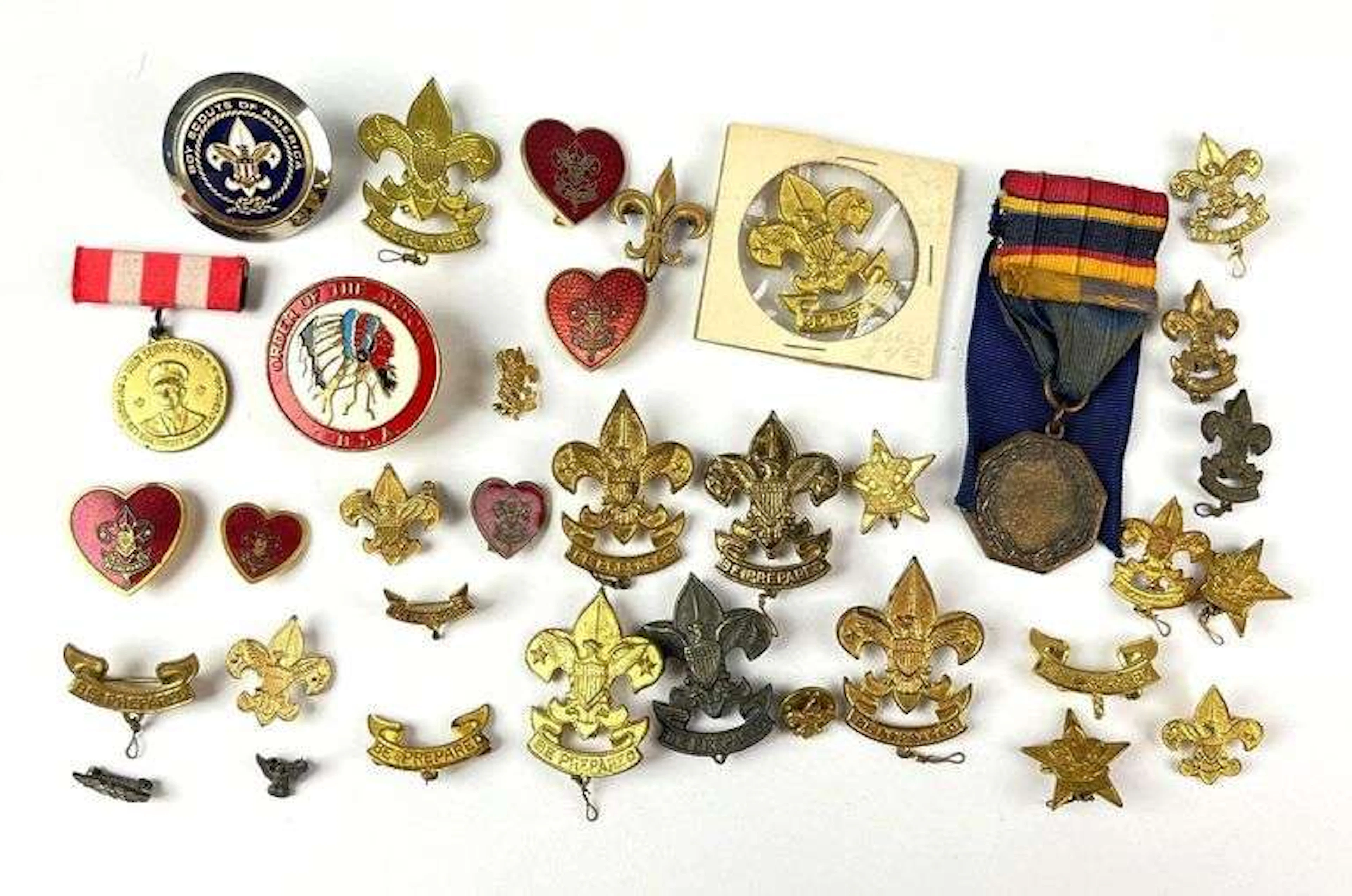 Large Group of Boy Scouts of America Pins and Badges
