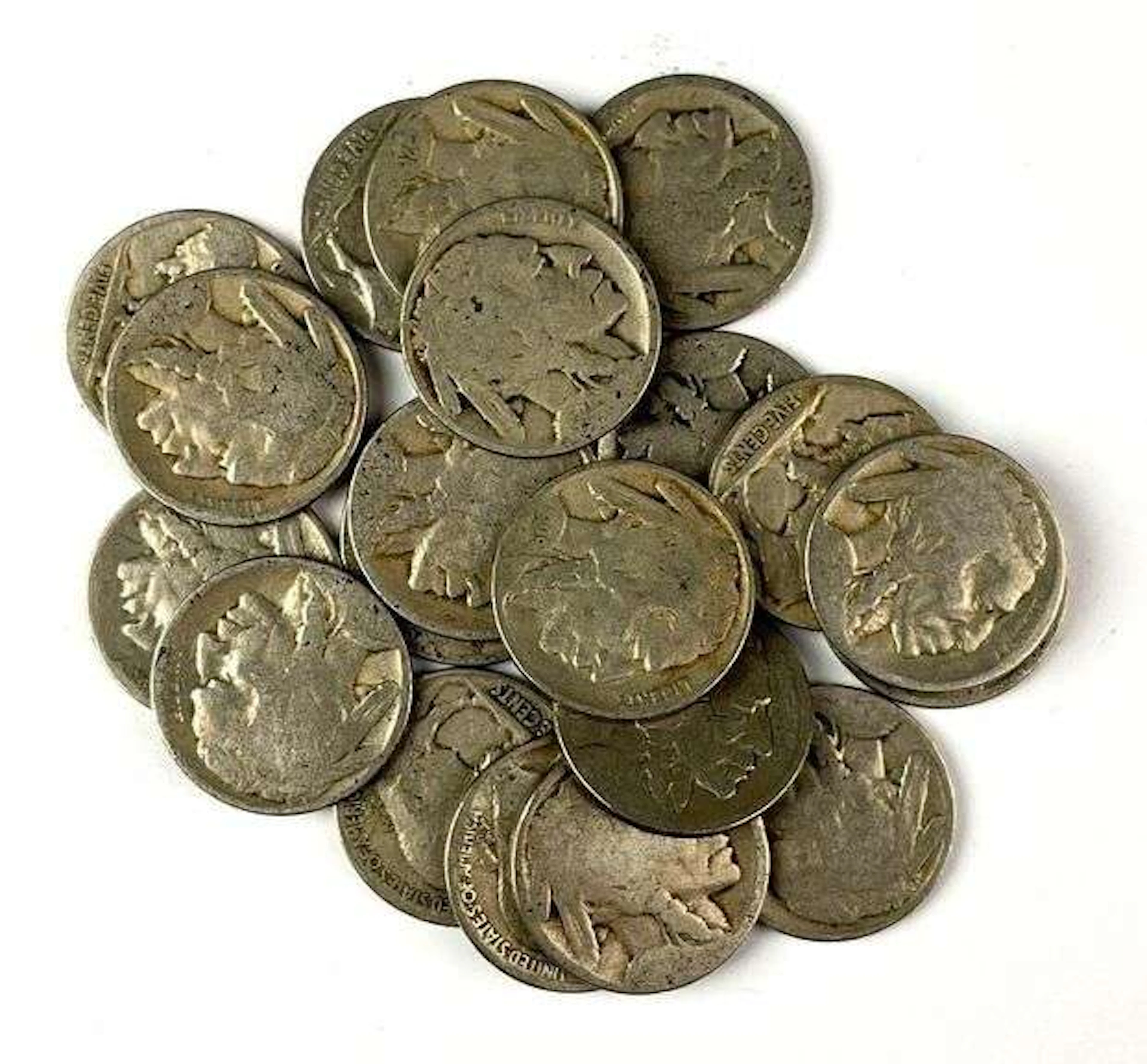Group of 20 US Buffalo Nickels