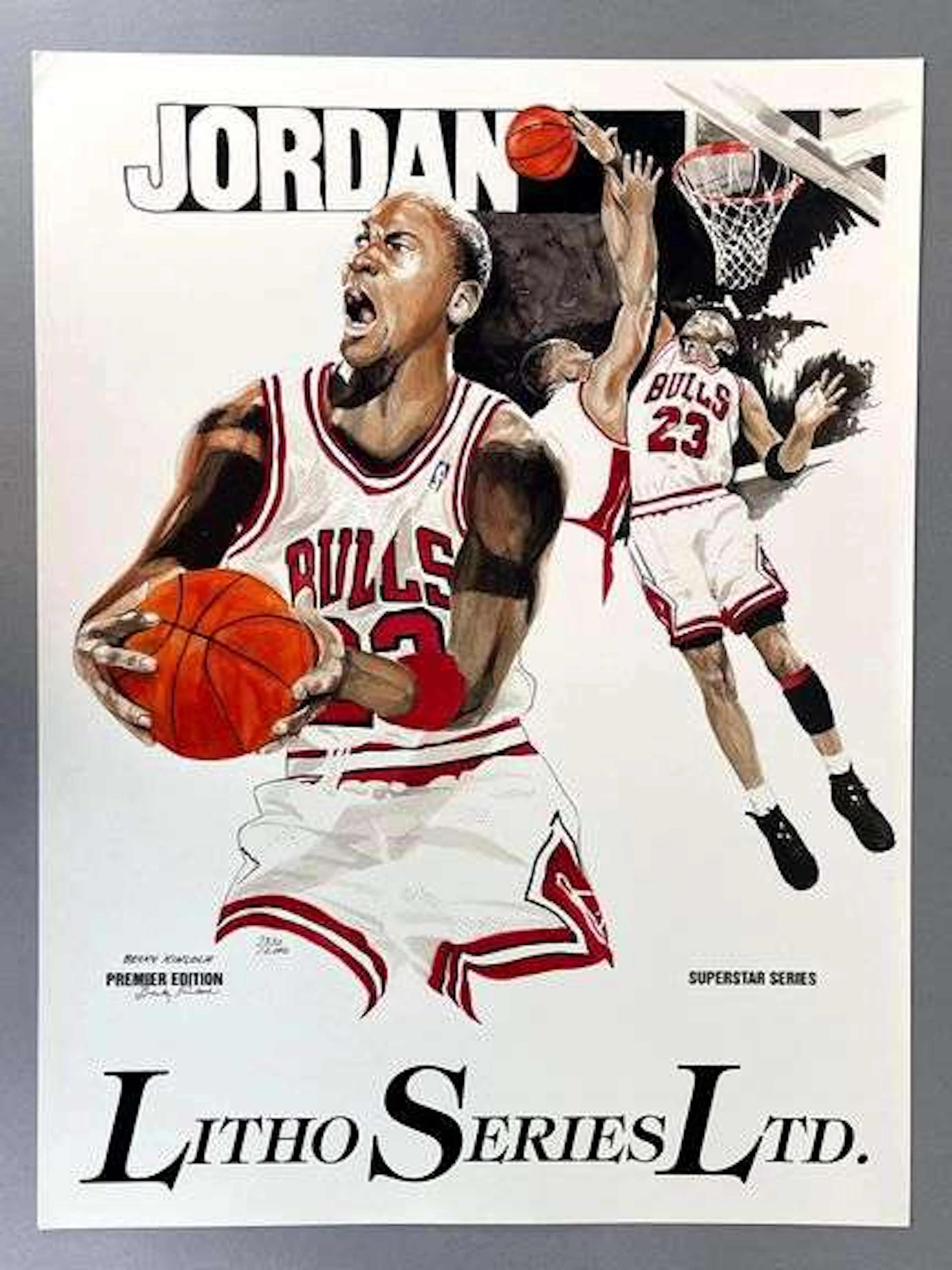 Michael Jordan Litho Series LTD Premier Edition Print By Becky Kinloch