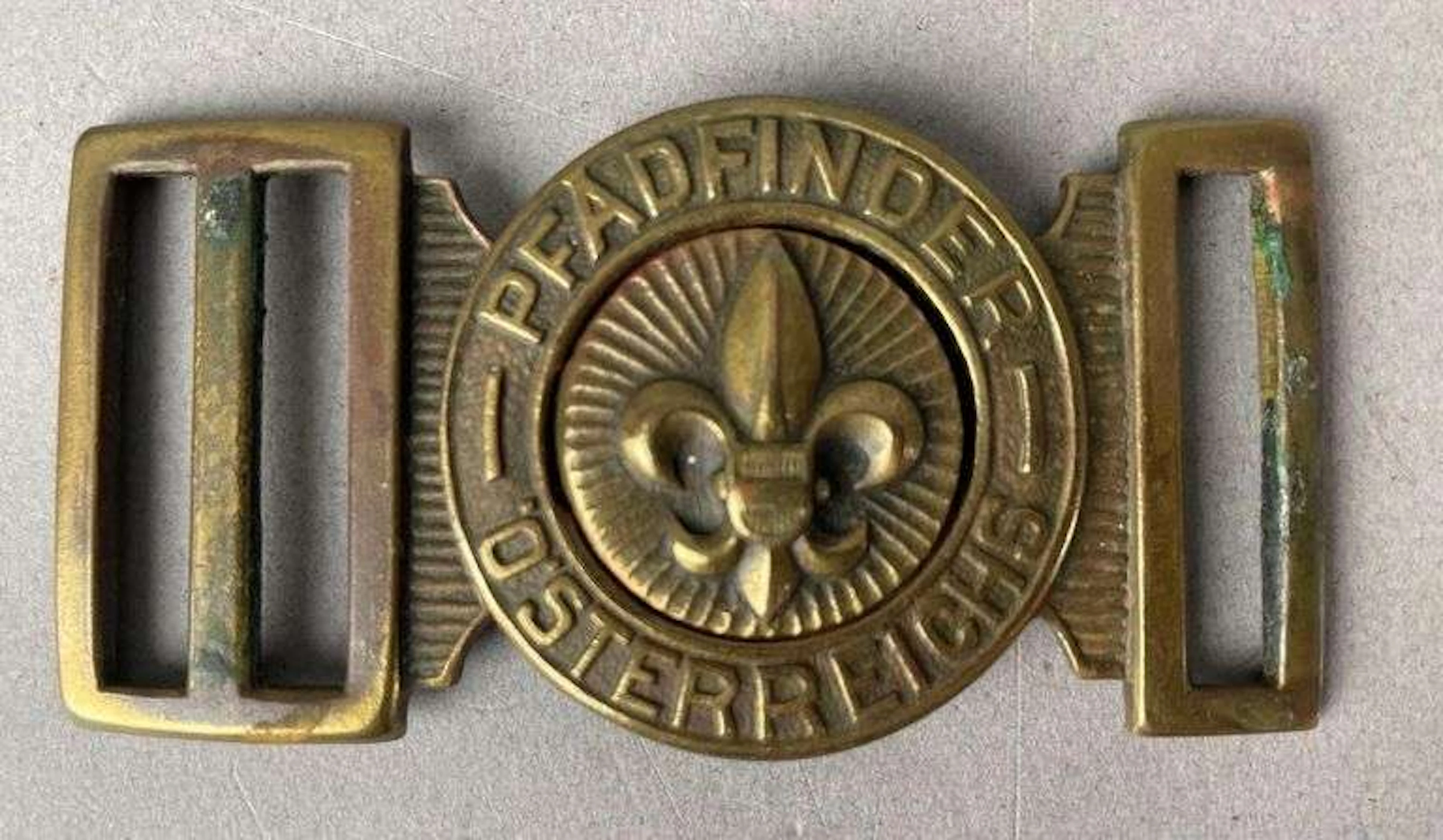 Vintage Austrian Boy Scouts Brass Belt Buckle