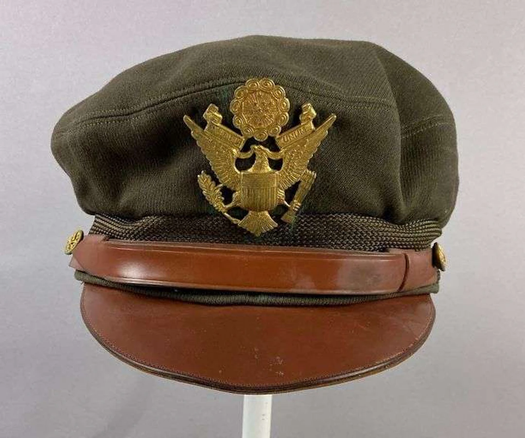 WW2 US Army Officer Crusher Cap