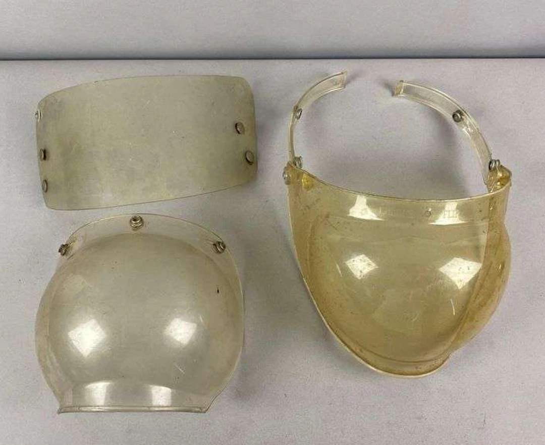 Group of 3 Vintage Clear Helmet Visors