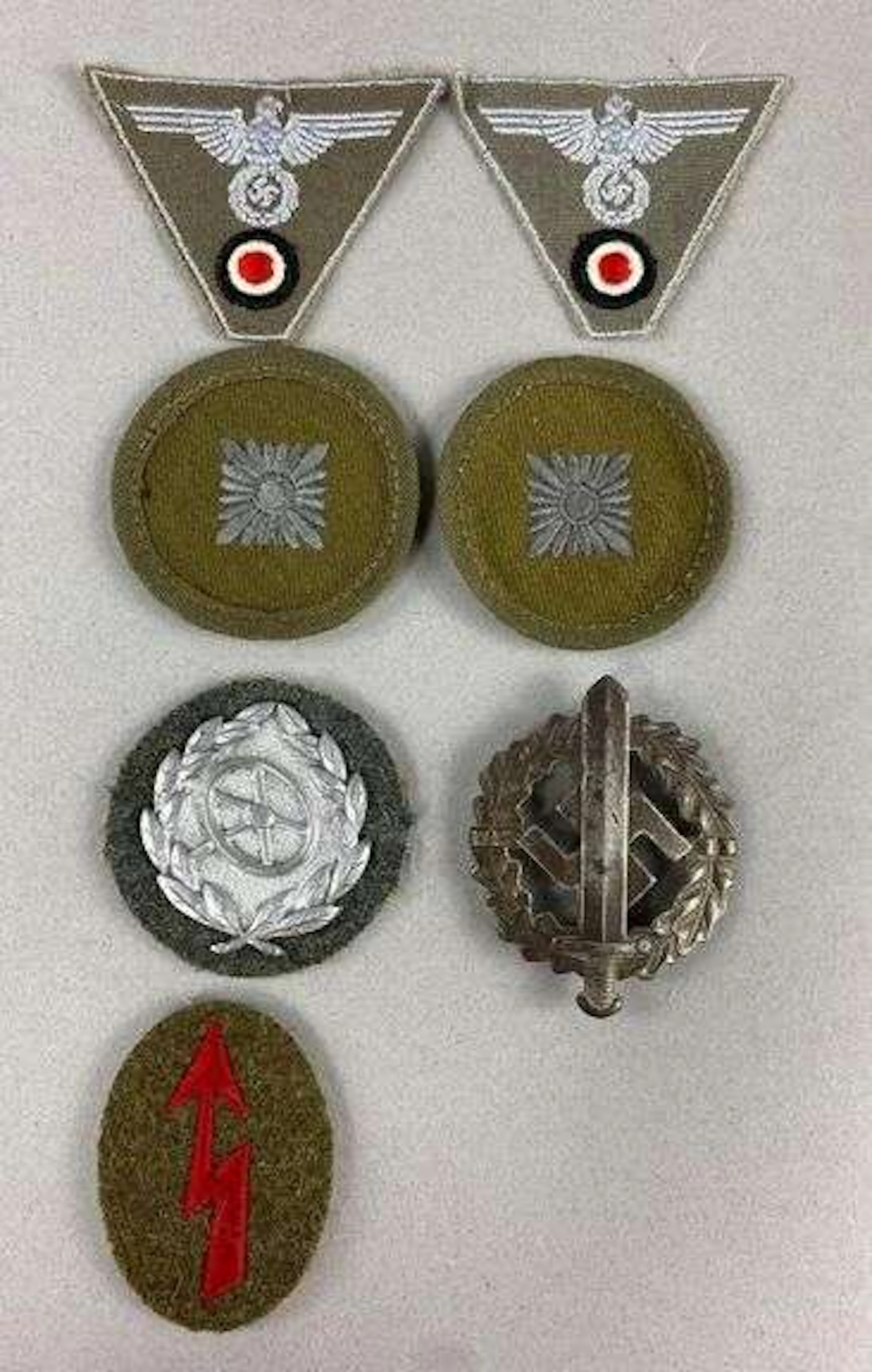 Group of 7 WW2 German Gi Brought-Back Patches and More