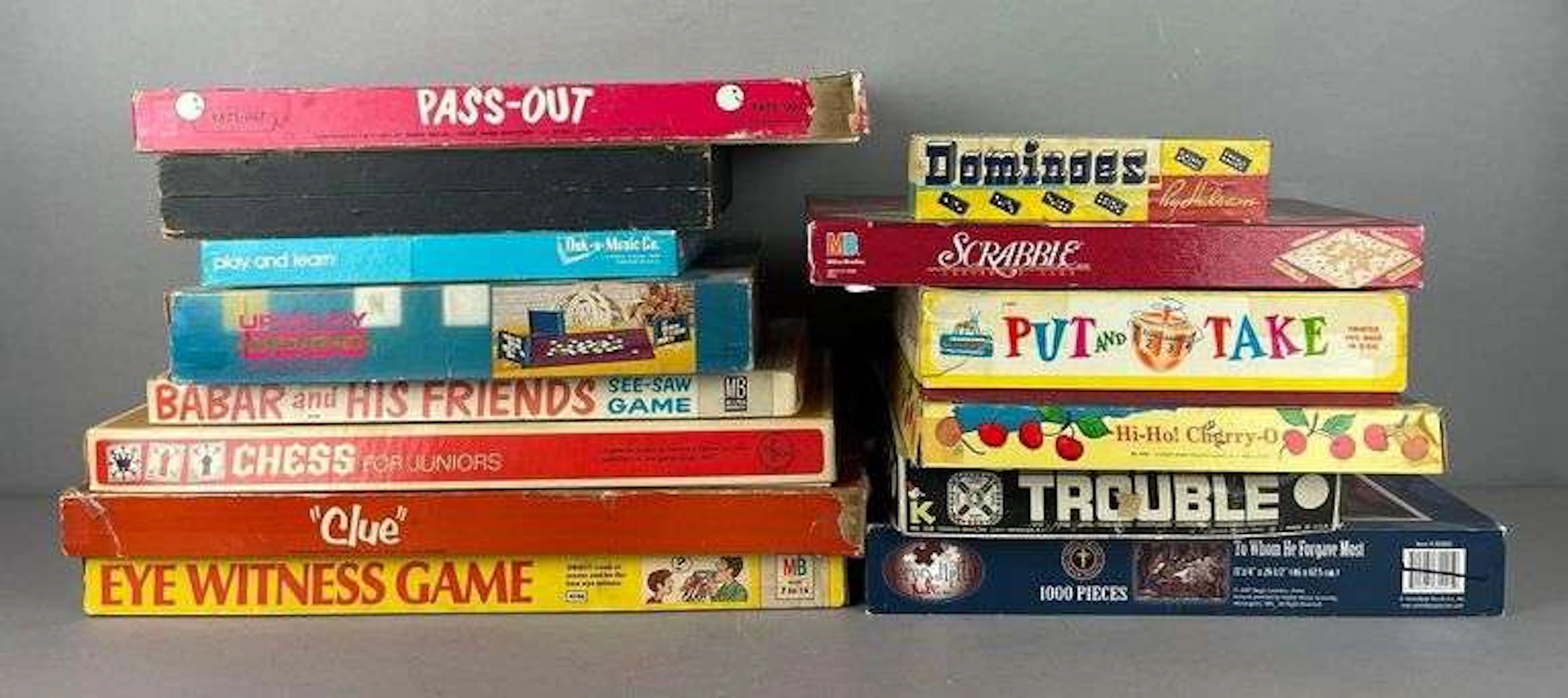 Group of Vintage Board Games and More