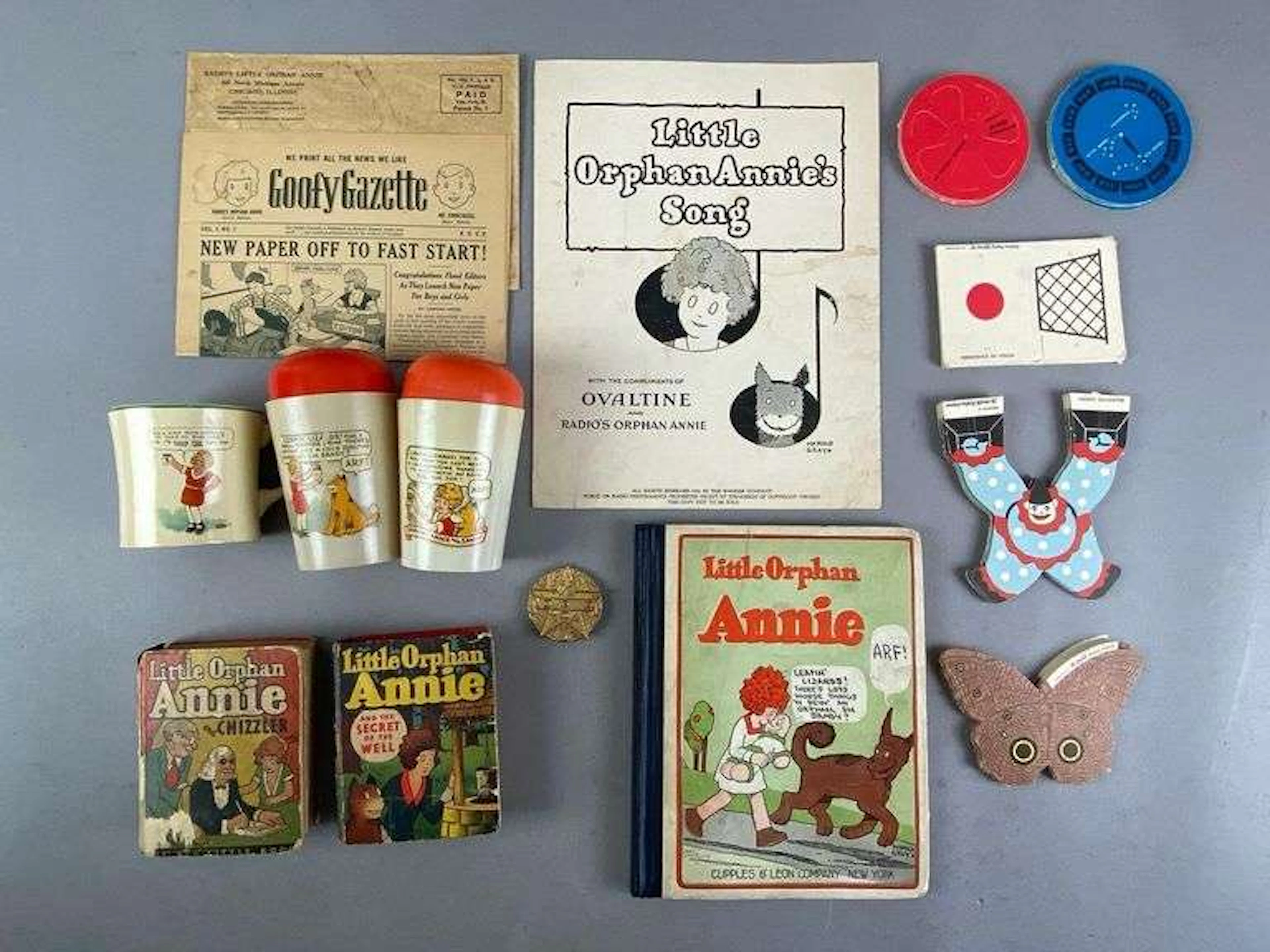 Group of Vintage Little Orphan Annie Ephemera and More