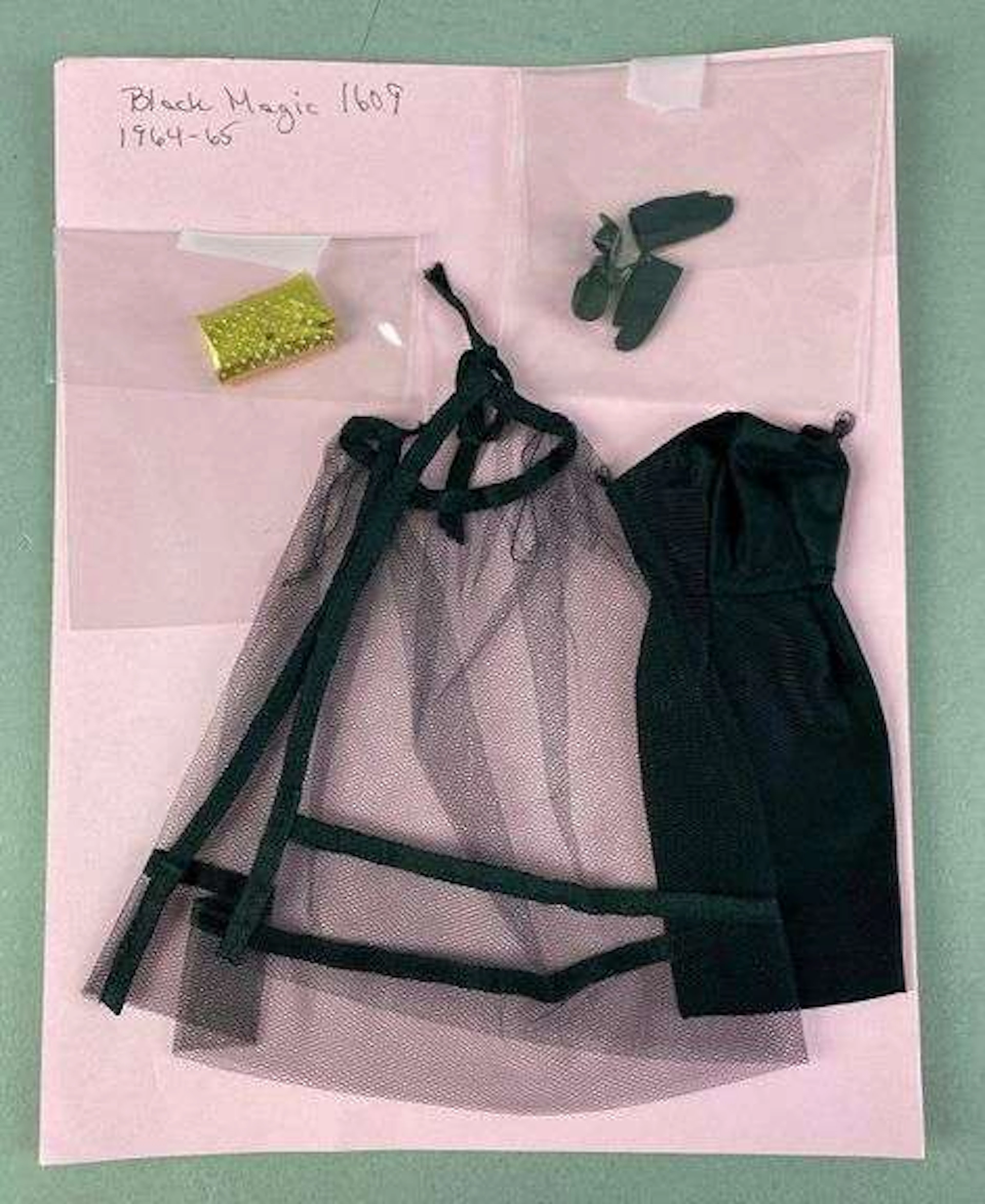 1960s Mattel Barbie No. 1609 Black Magic Outfit