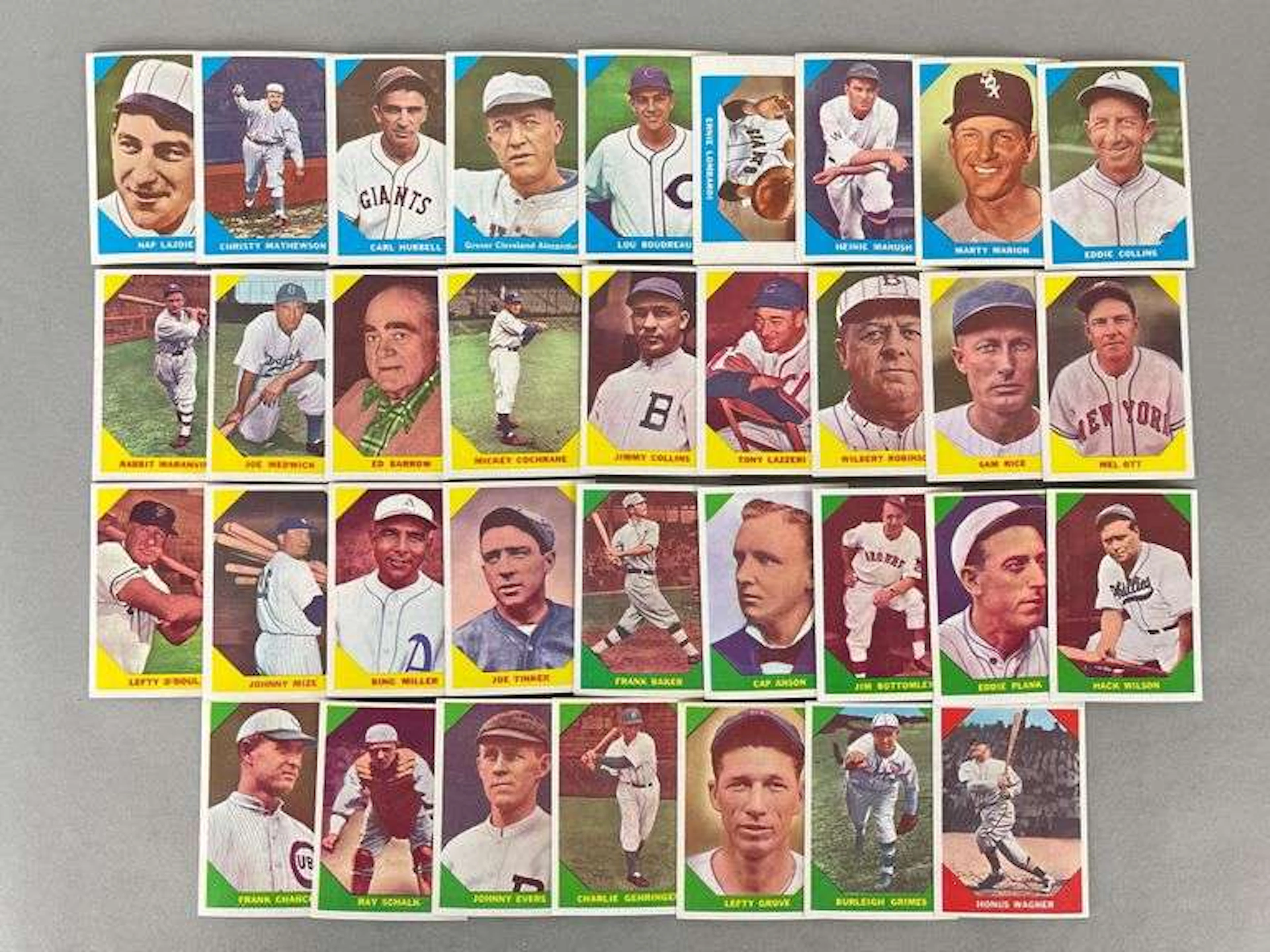 34 - 1960 Fleer Baseball High Grade Cards with Honus Wagner
