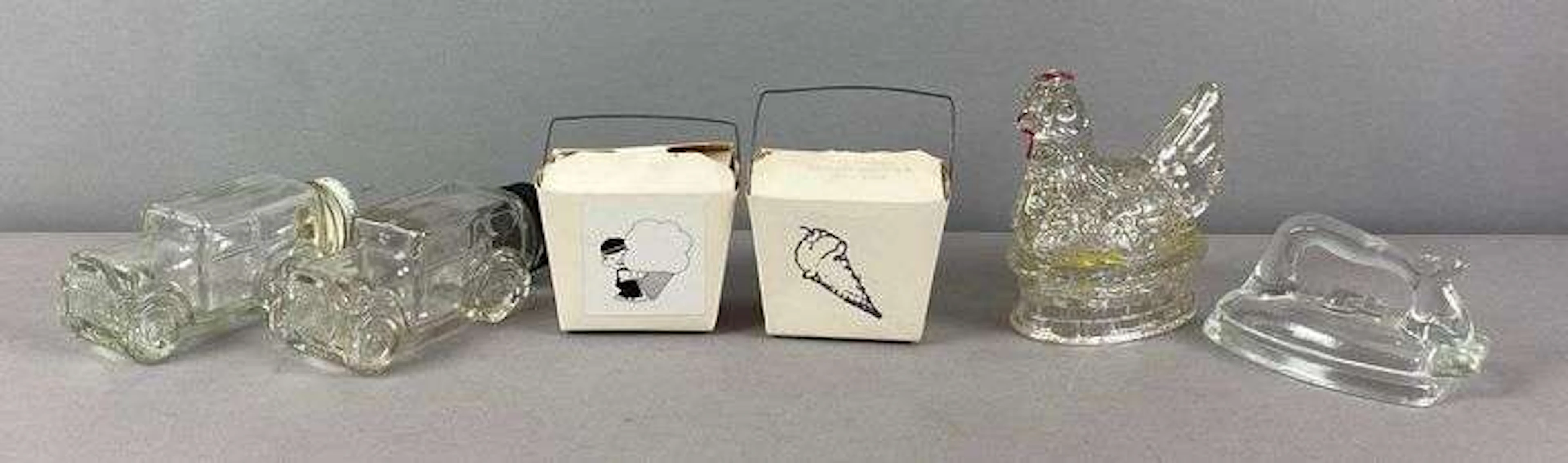 Group of 6 Vintage Candy Containers