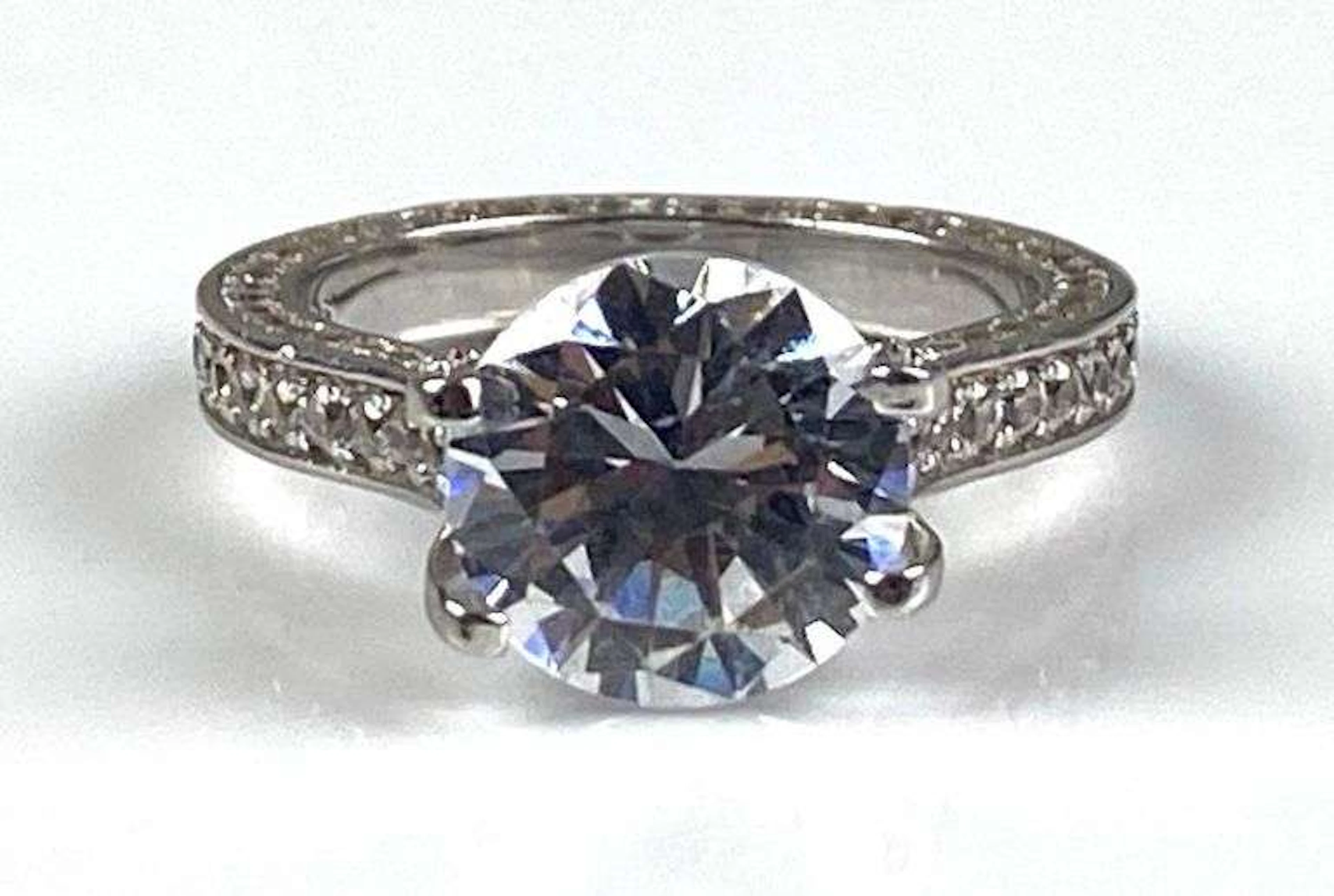 Santa Prata Signed Sterling Silver Rhinestone Ring