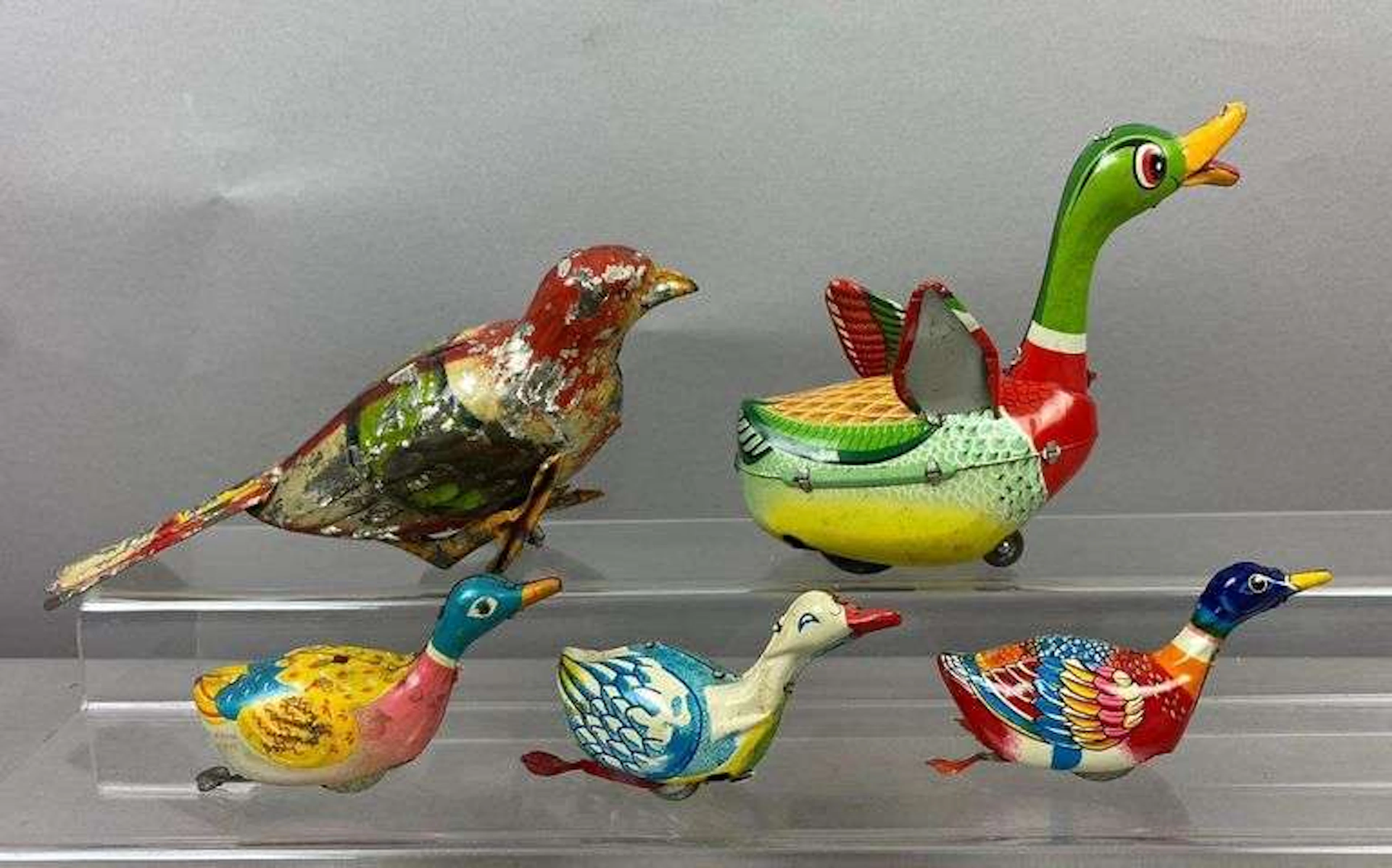 Group of Vintage 1970’s China Wind-Up Mechanical Ducks