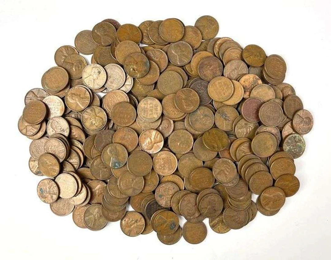 Group of 278 Unsearched US Lincoln Head Wheat Cents