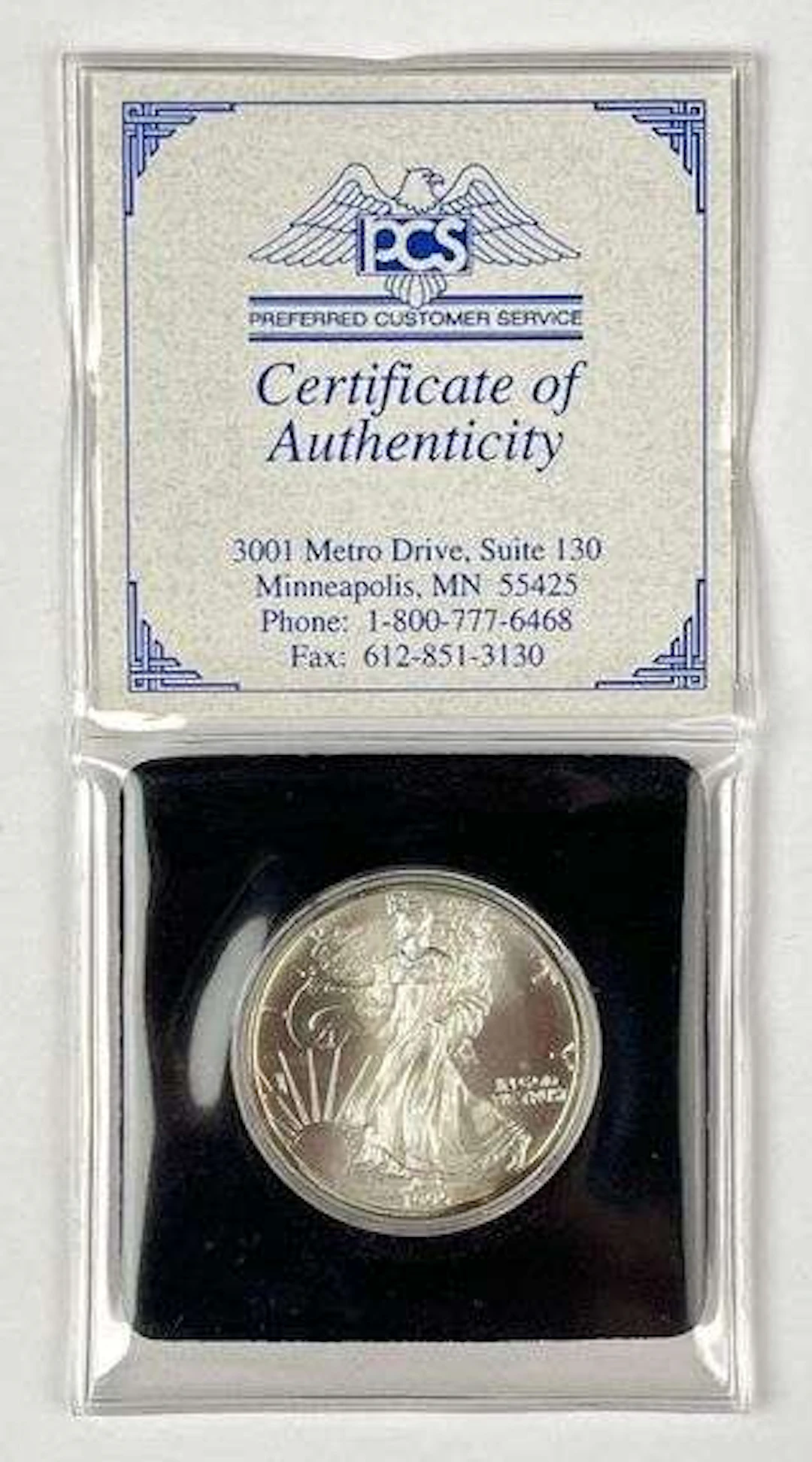 1995 US $1 American Silver Eagle 1 oz Fine Silver Coin